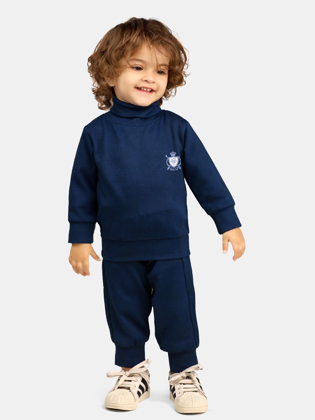 

BAESD Infant Boys High Neck T-shirt With Legging, Blue