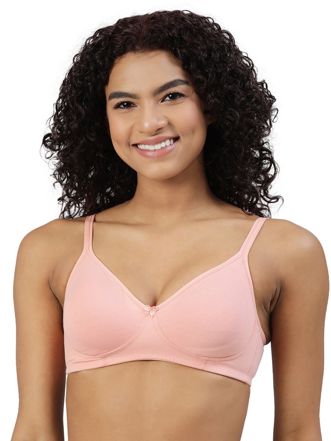 

BLOSSOM Women Solid Medium Coverage Bra, Pink