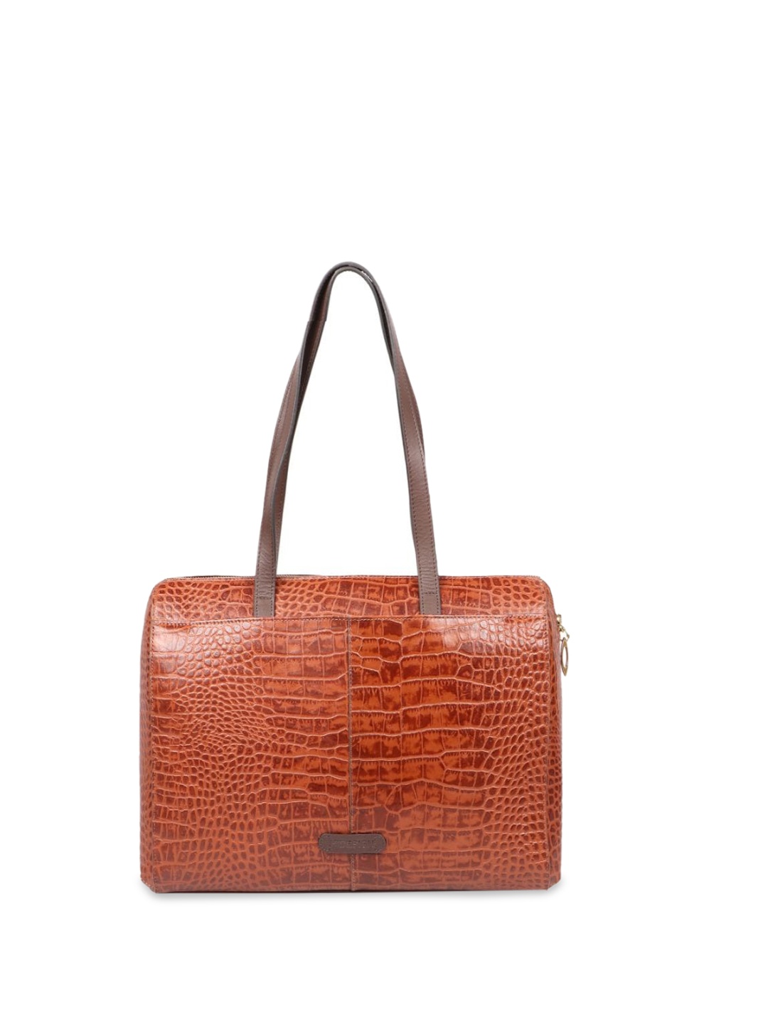 

Hidesign Textured Leather Shopper Handheld Bag with Quilted, Tan