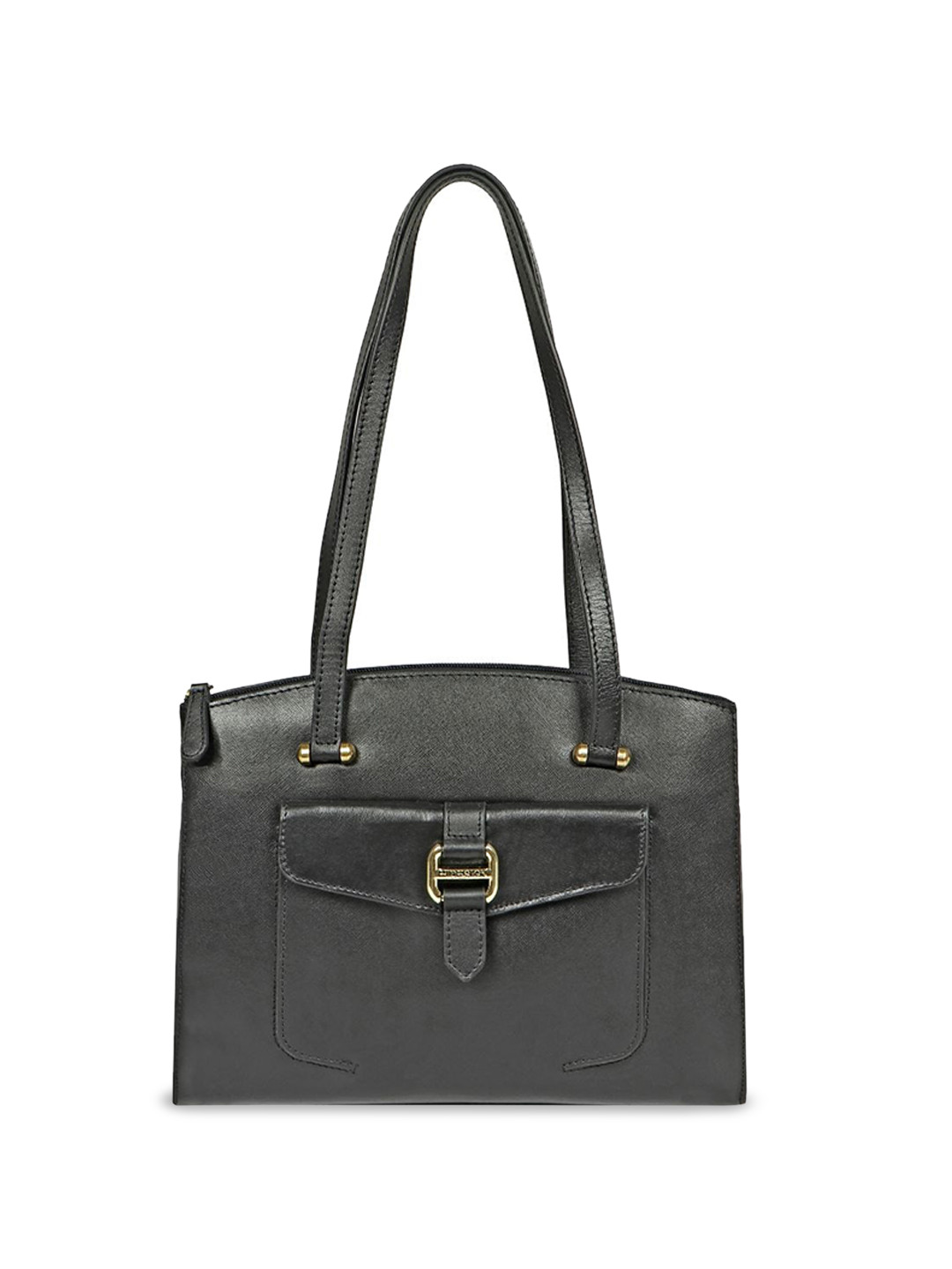 

Hidesign Leather Structured Shoulder Bag, Black