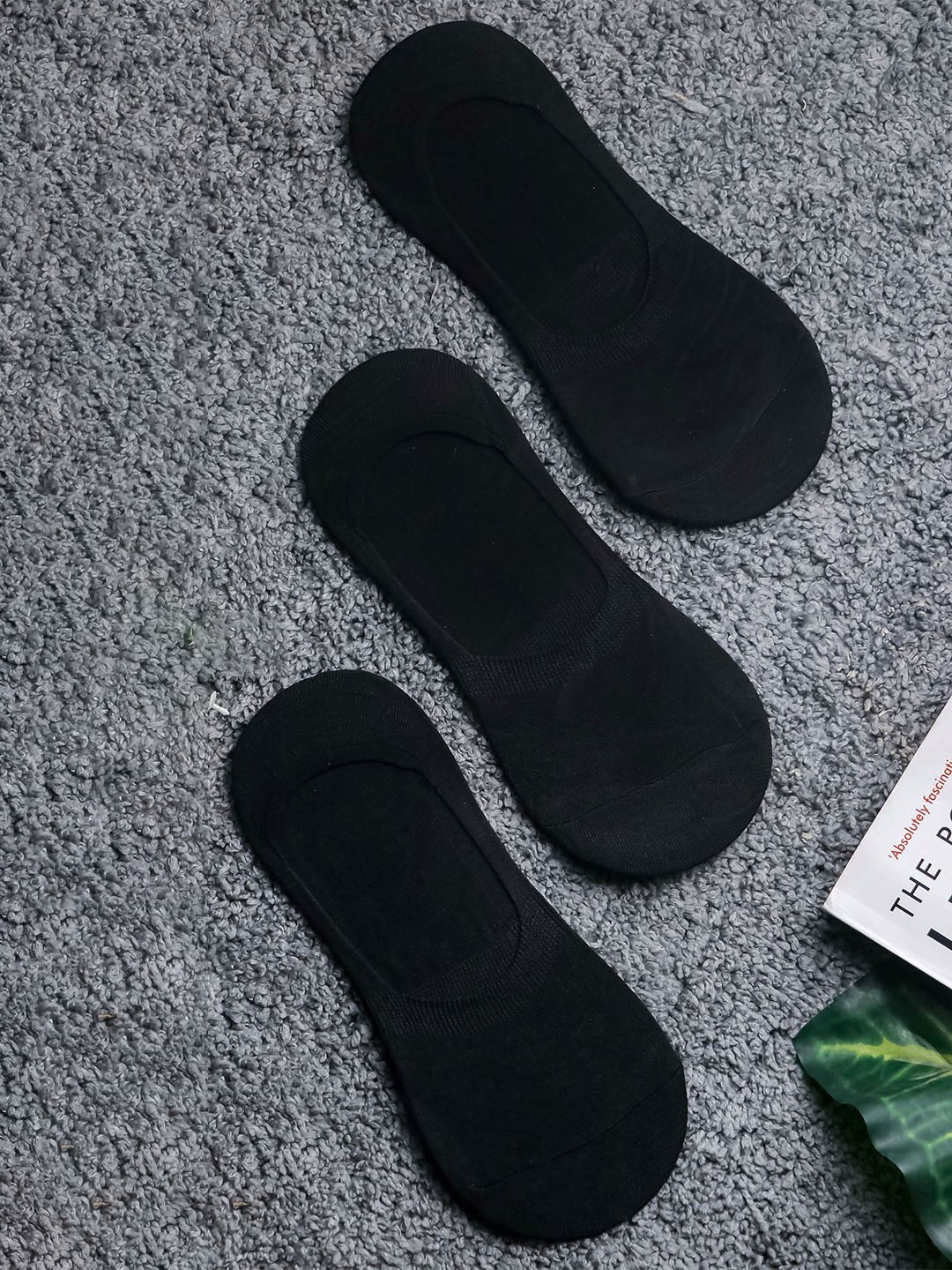 

Brauch Pack of 3 Shoe-Line Socks, Black