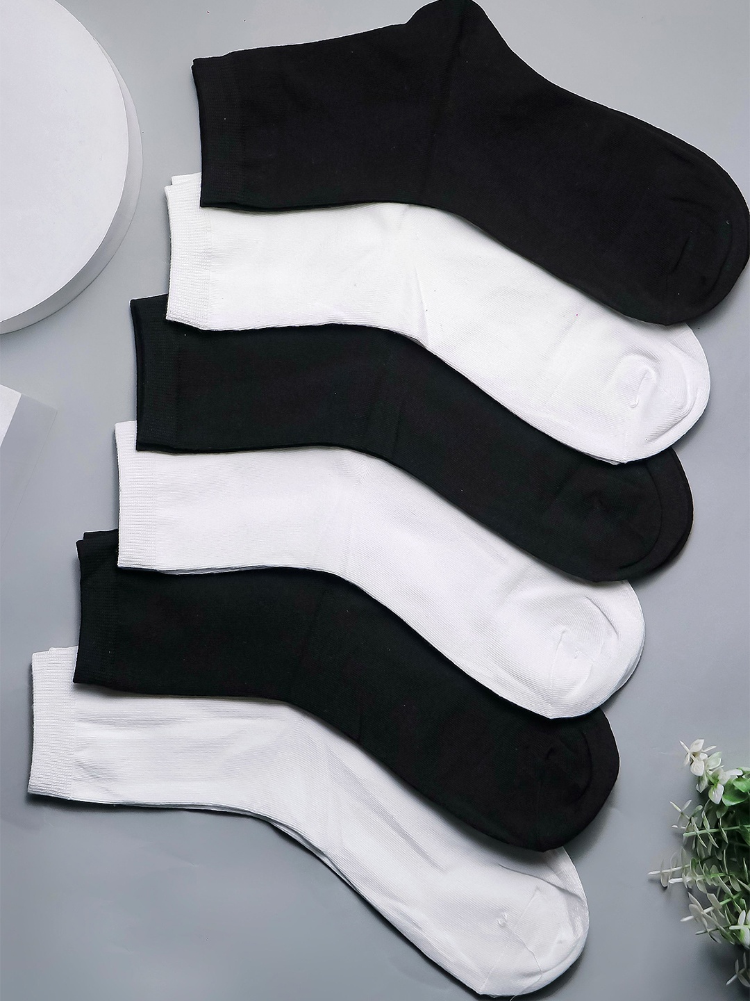 

Brauch Pack Of 6 Cotton Calf-Length Socks, Black