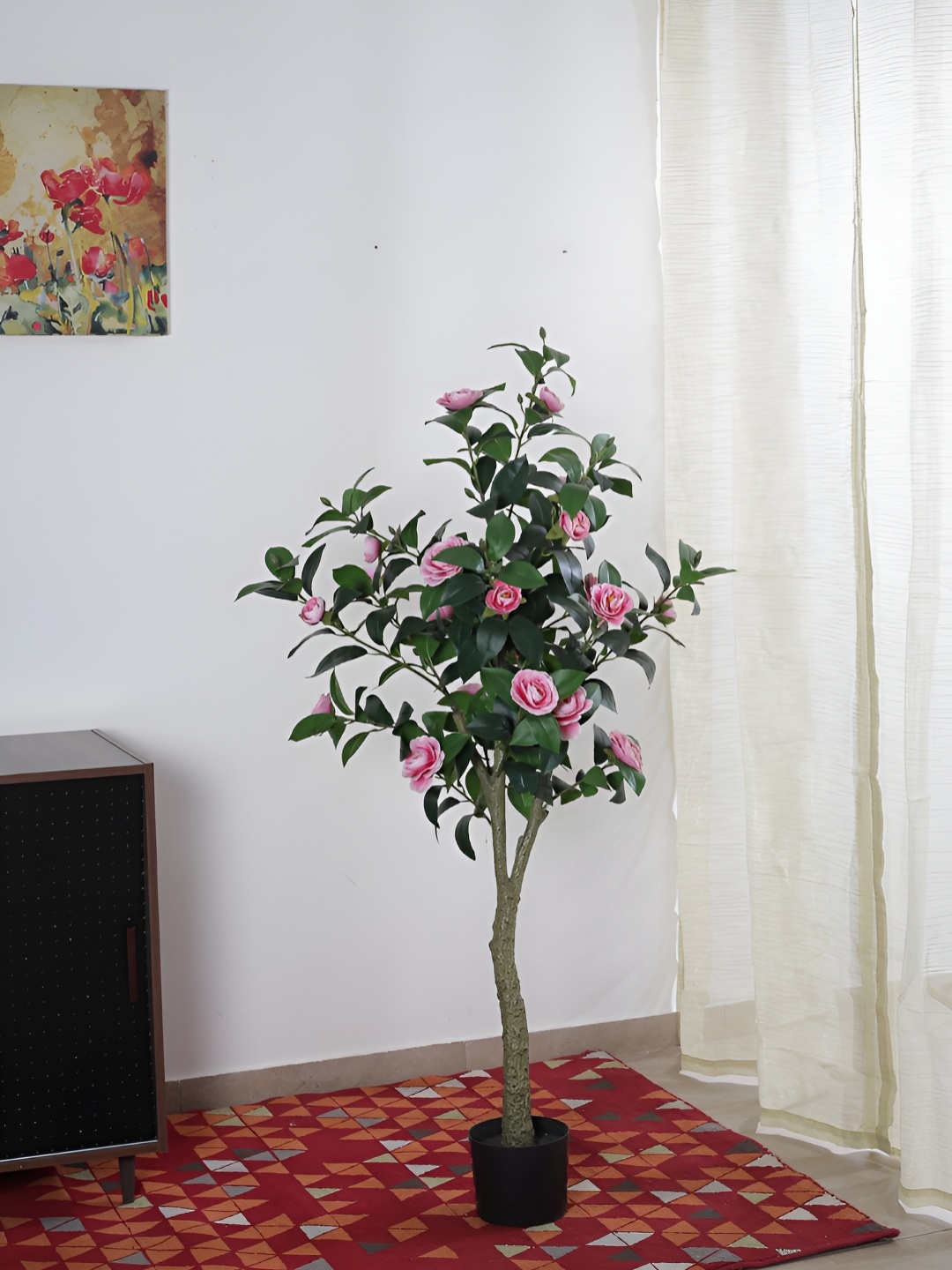 

Home Bloom Pink & Green Artificial Plant With Pot