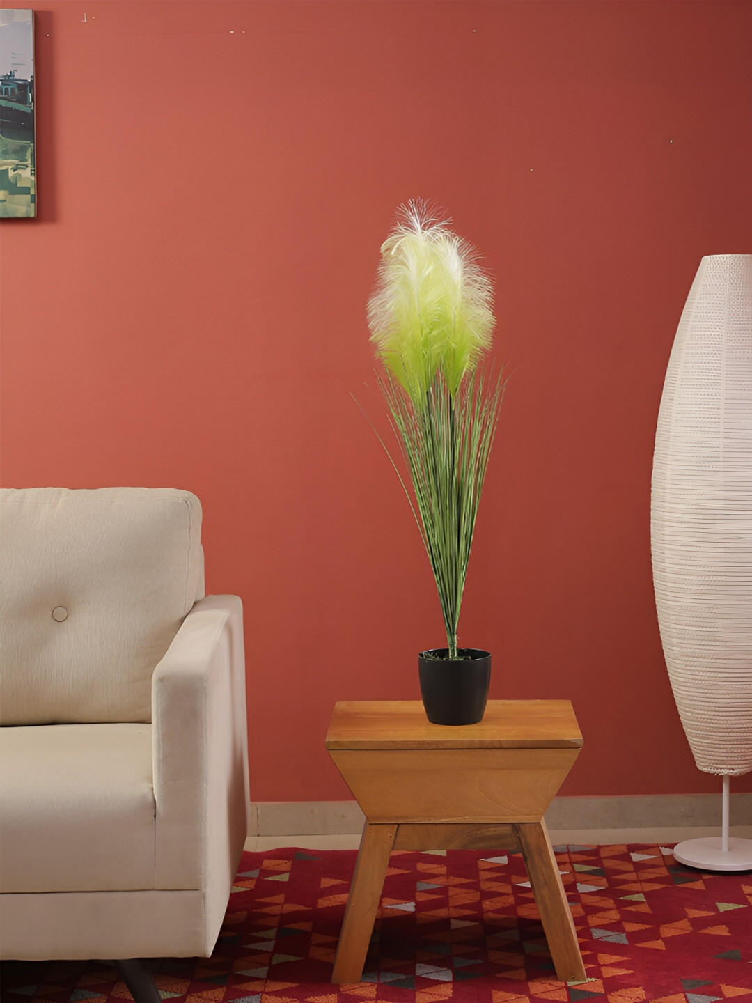 

Home Bloom Green & Black Onion Glass Artificial Plant With Pot