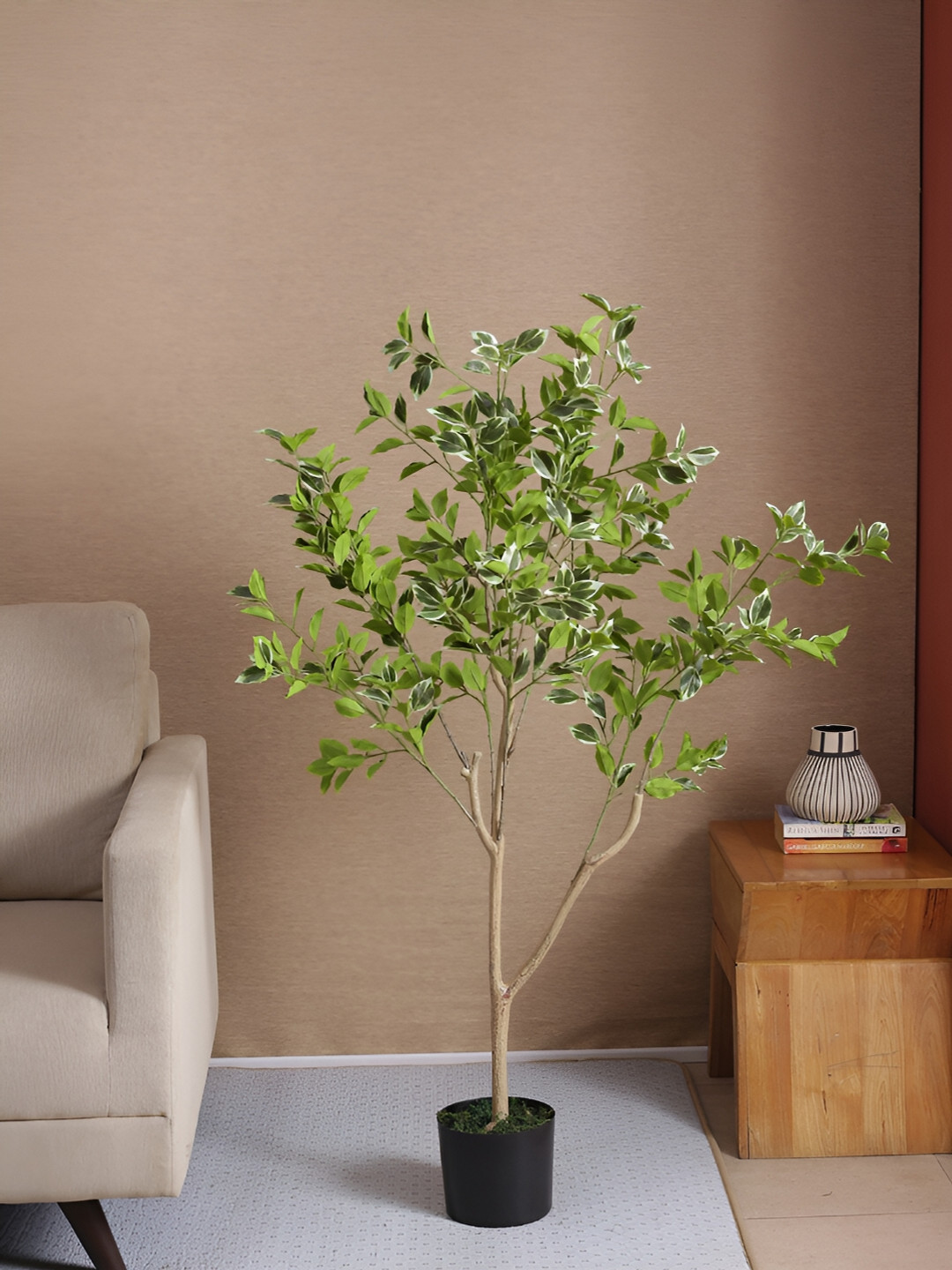 

Home Bloom Green & Black Photos Artificial Plant With Pot