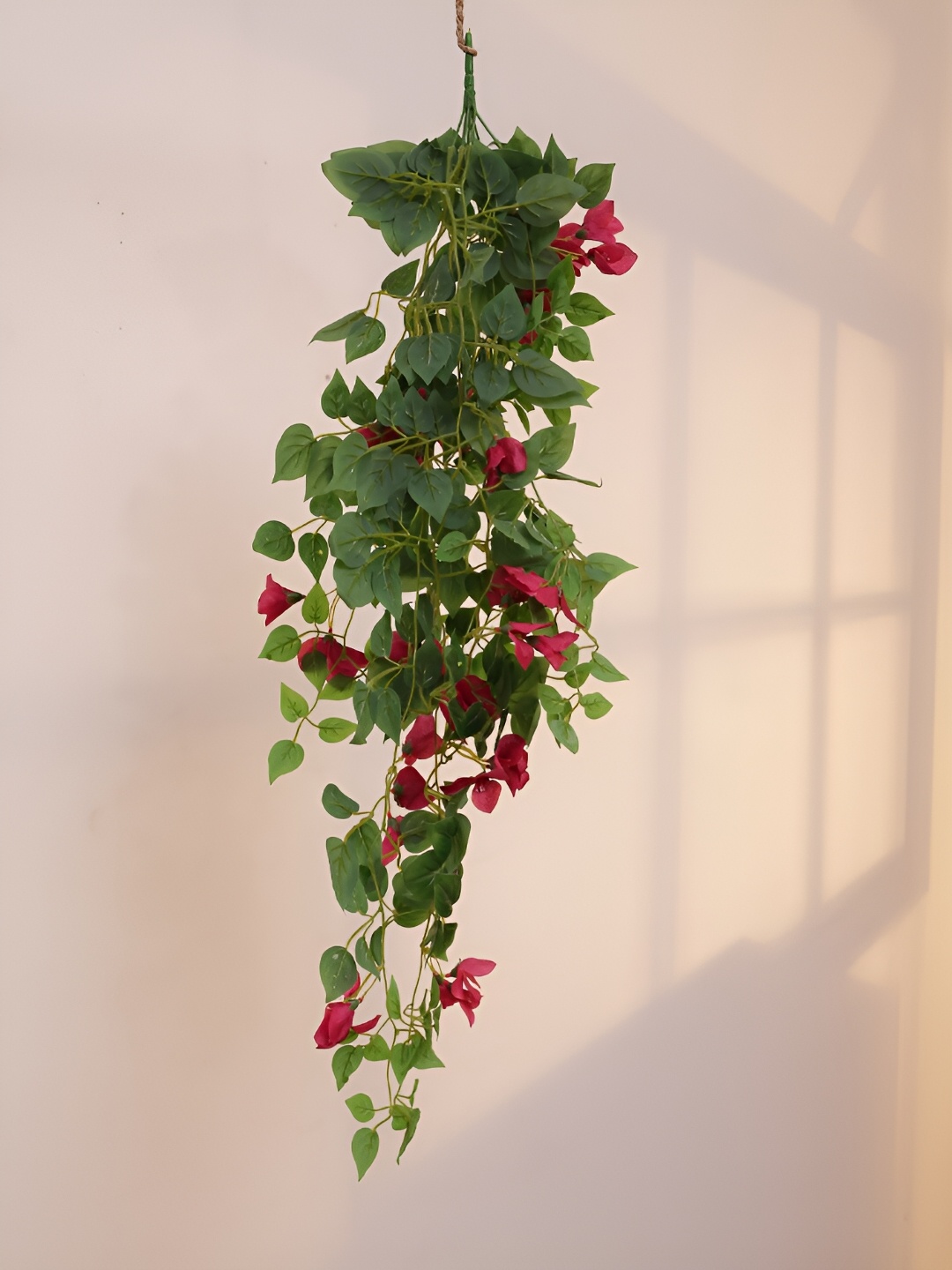 

Home Bloom Pink & Green Hanging Bougainvillea Artificial Flower