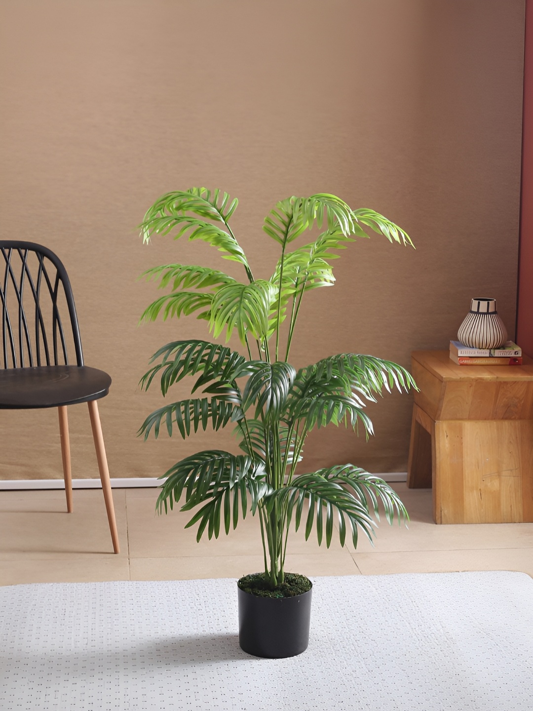 

Home Bloom Green & Black Palm Artificial Plant With Pot