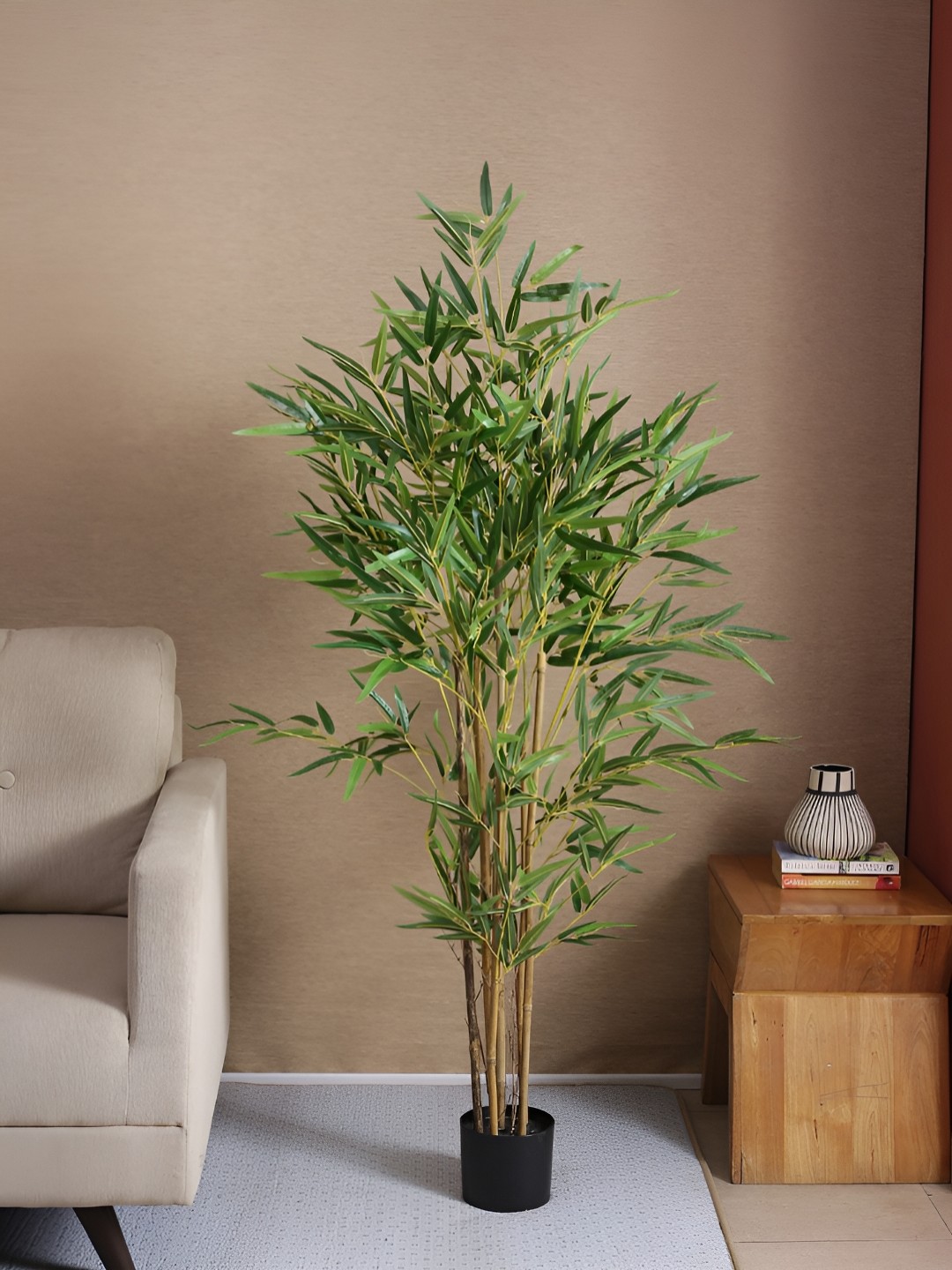 

Home Bloom Green Bamboo Artificial Plant With Pot