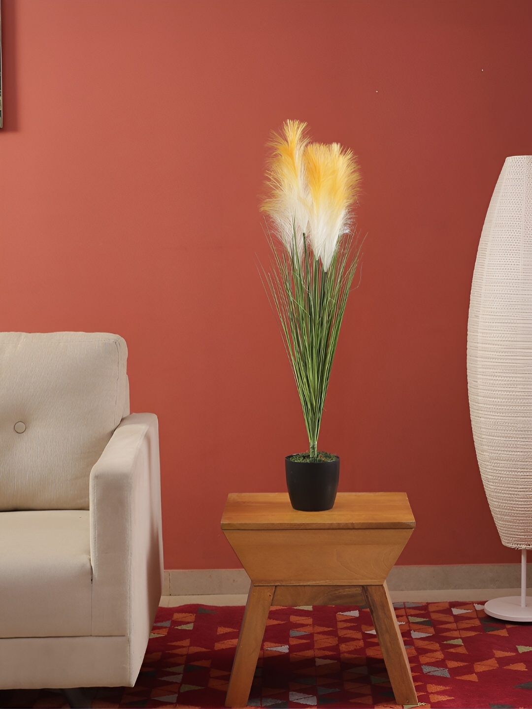 

Home Bloom Yellow & Green Artificial Plant With Pot