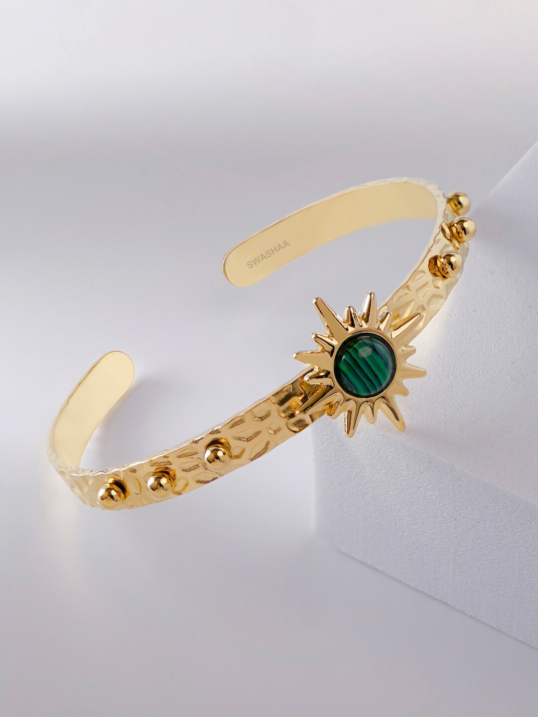 

SWASHAA Women Gold-Plated Cuff Bracelet