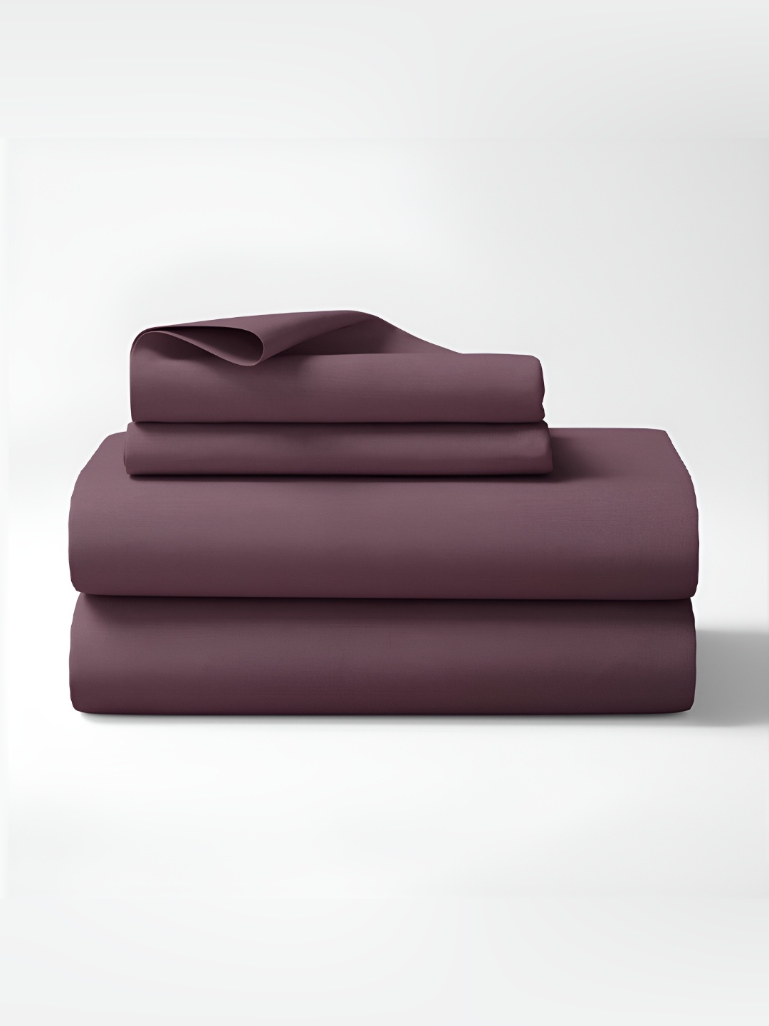 

haus & kinder Purple 300 TC Cotton King Bedsheet with 2 Pillow Covers