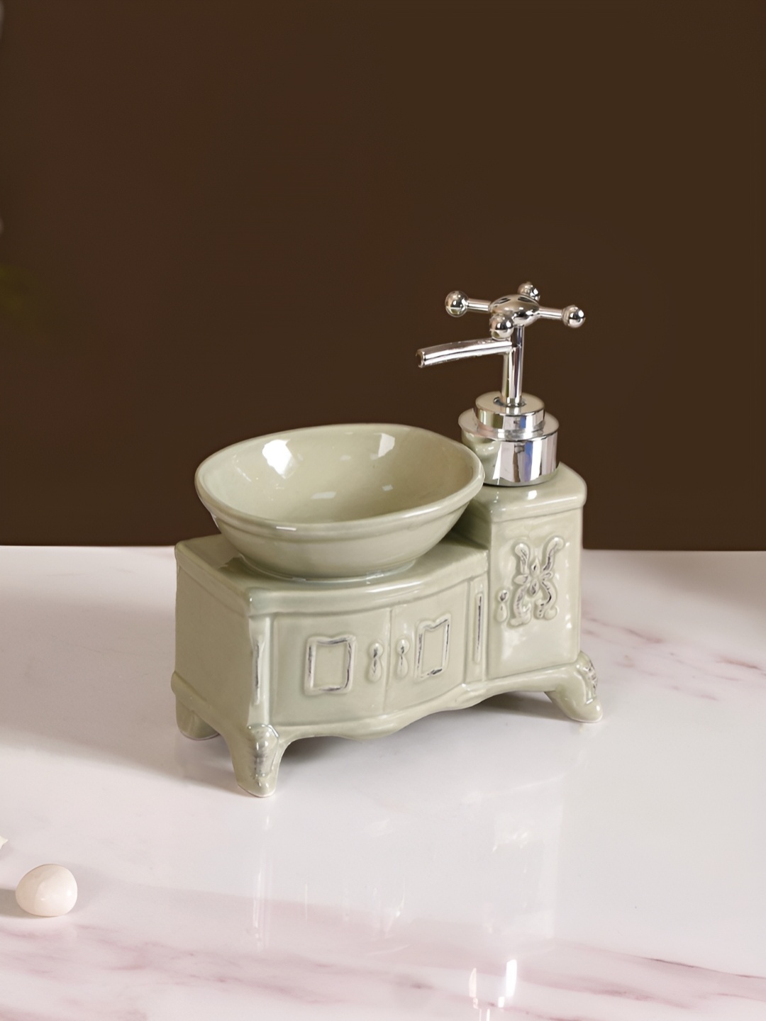 

Nestasia Grey Textured Ceramic Soap Dispenser