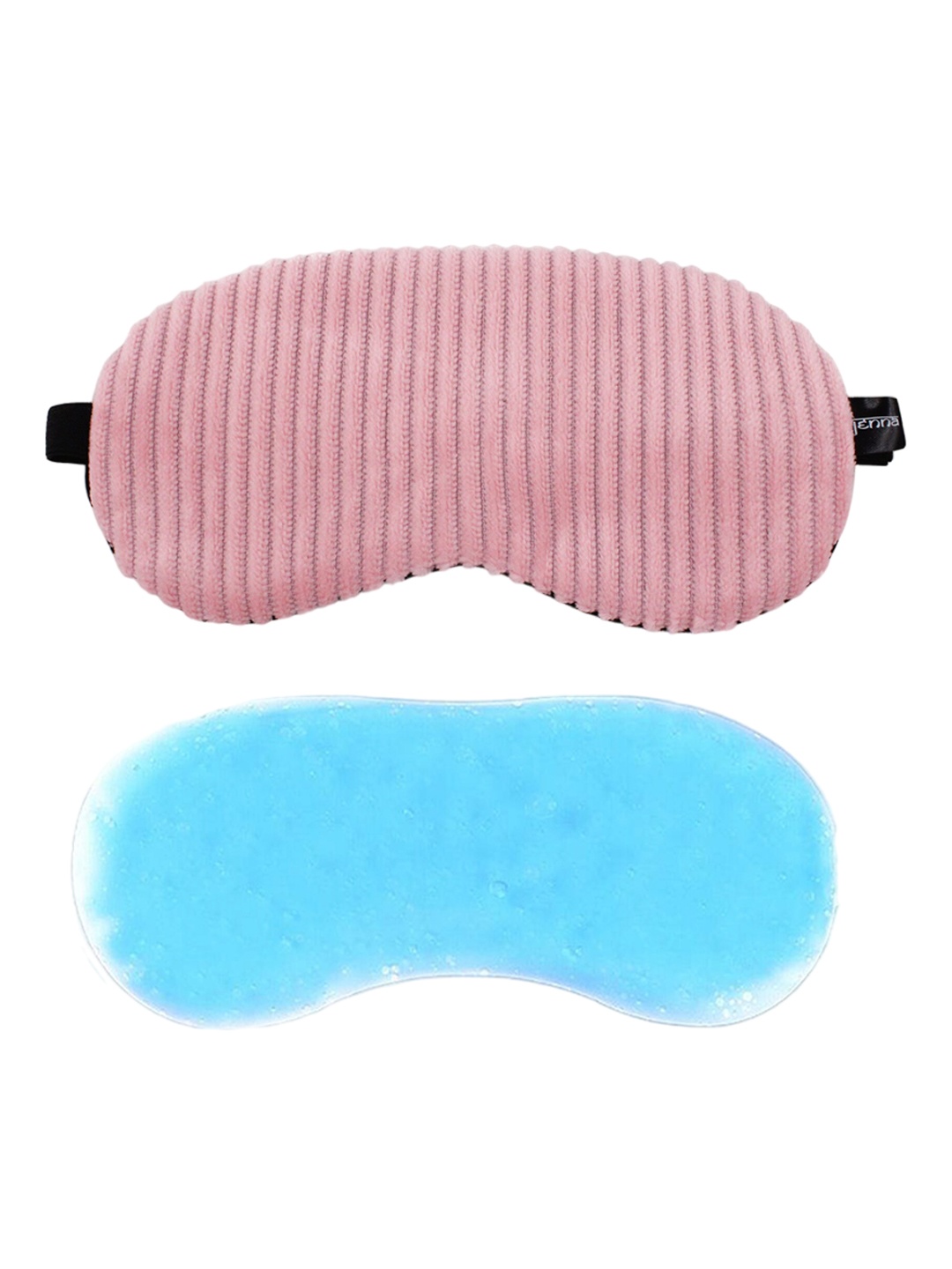 

JENNA Set Of 2 Striped Eyemask With Gel Pack, Pink