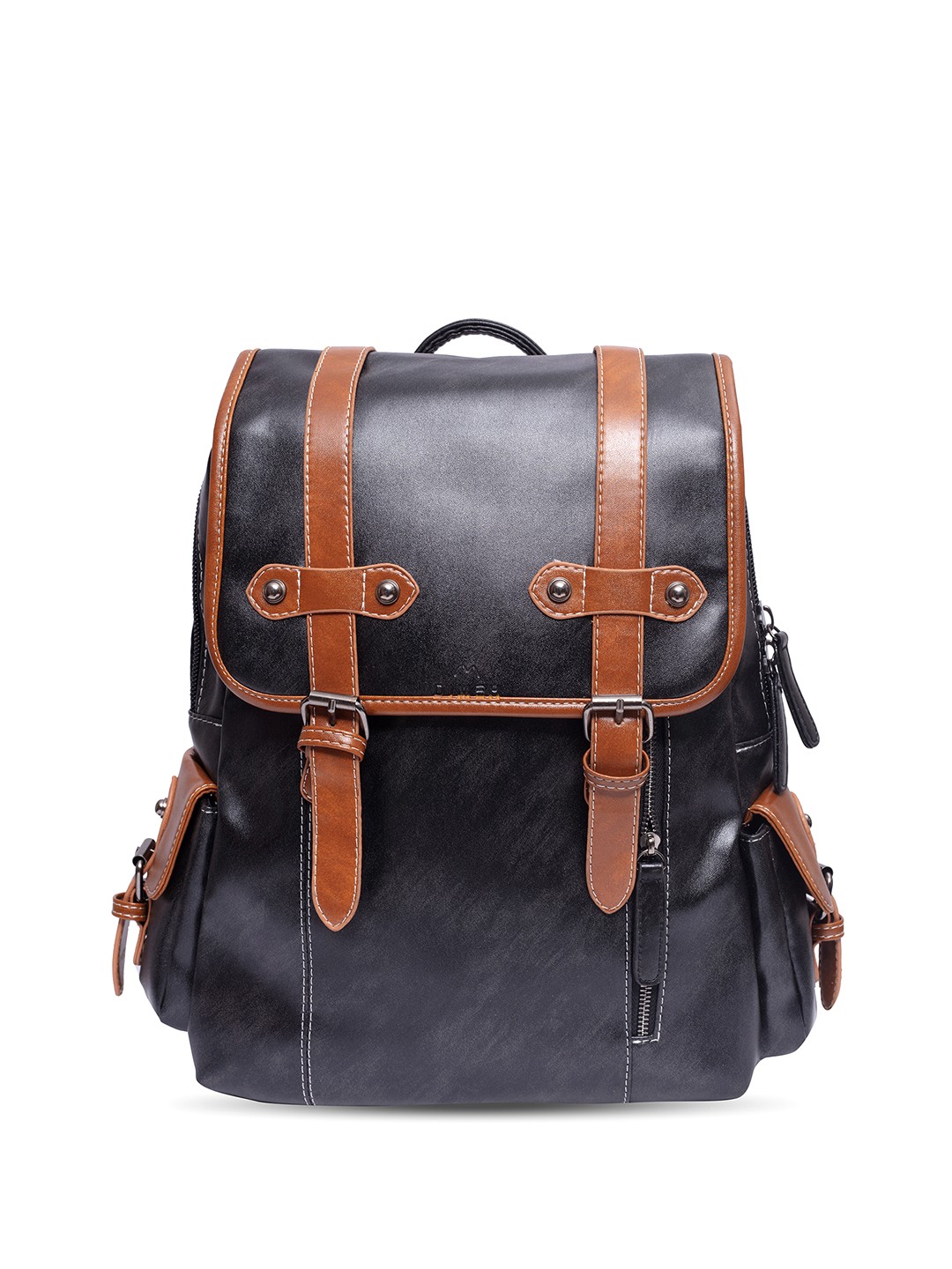 

DIMEH Unisex 14 Inch Solid Medium Backpack, Black