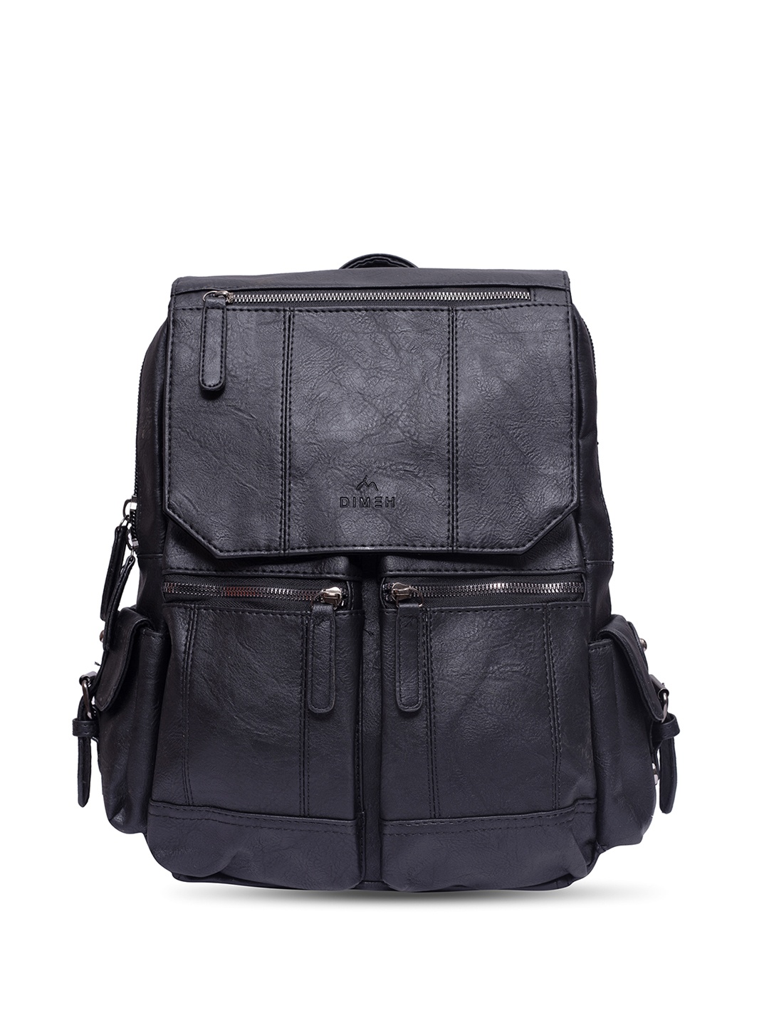 

DIMEH Unisex 14 Inch Solid Medium Backpack, Black