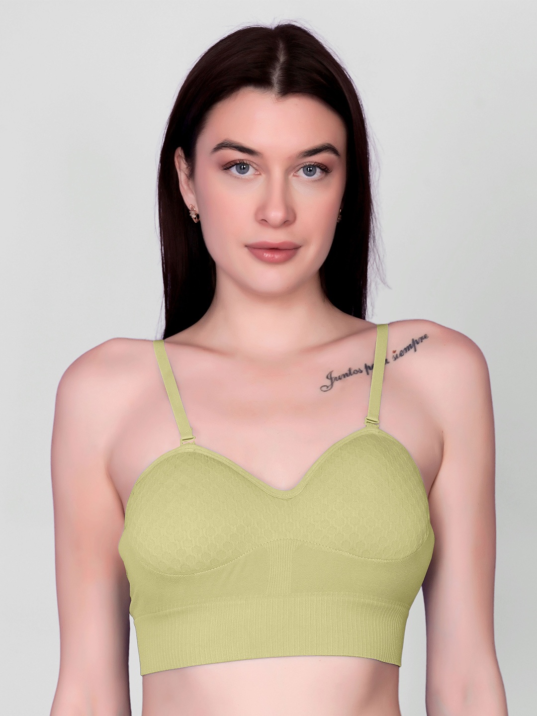 

DEALSEVEN FASHION Women Solid Full Coverage Heavily Padded Bra, Green