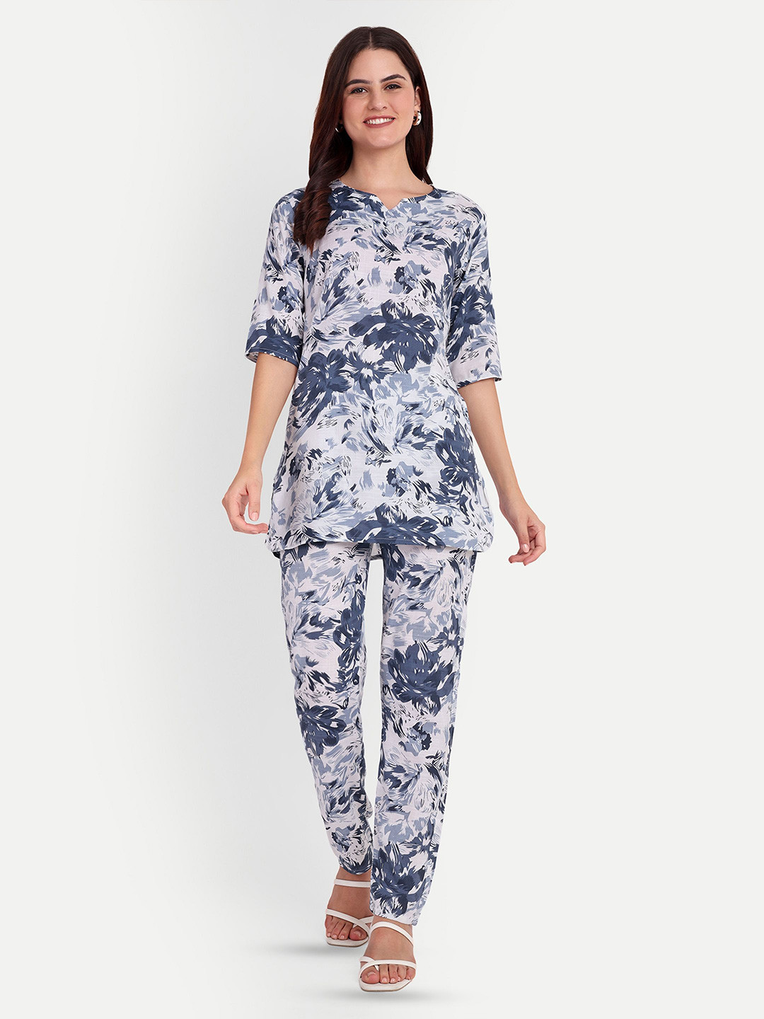 

FNOCKS Printed Co-Ords Set, Grey