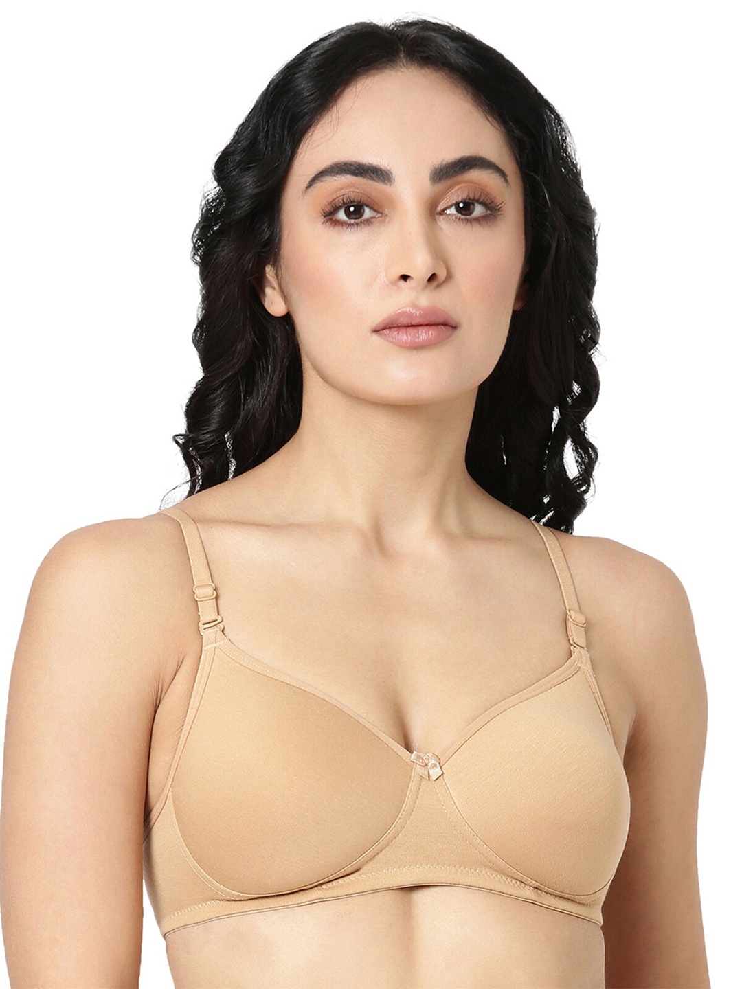 

BLOSSOM Women Medium Coverage Underwired Heavily Padded Everyday Bra, Beige