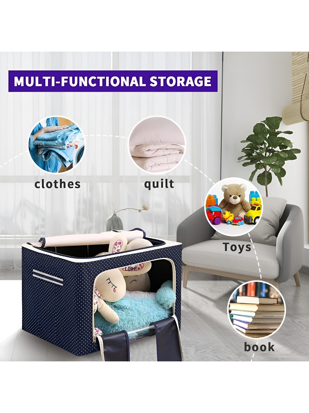 

B BESTILO Blue & White Regular Multi-Utility Organisers