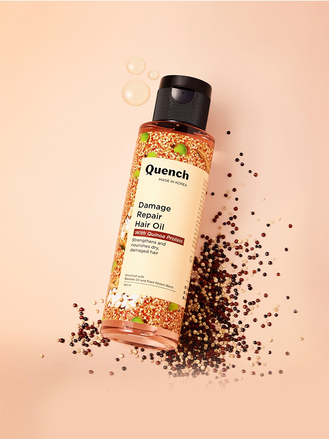 

Quench Damage Repair Hair Oil With Quinoa Protein - 100 ml, Orange
