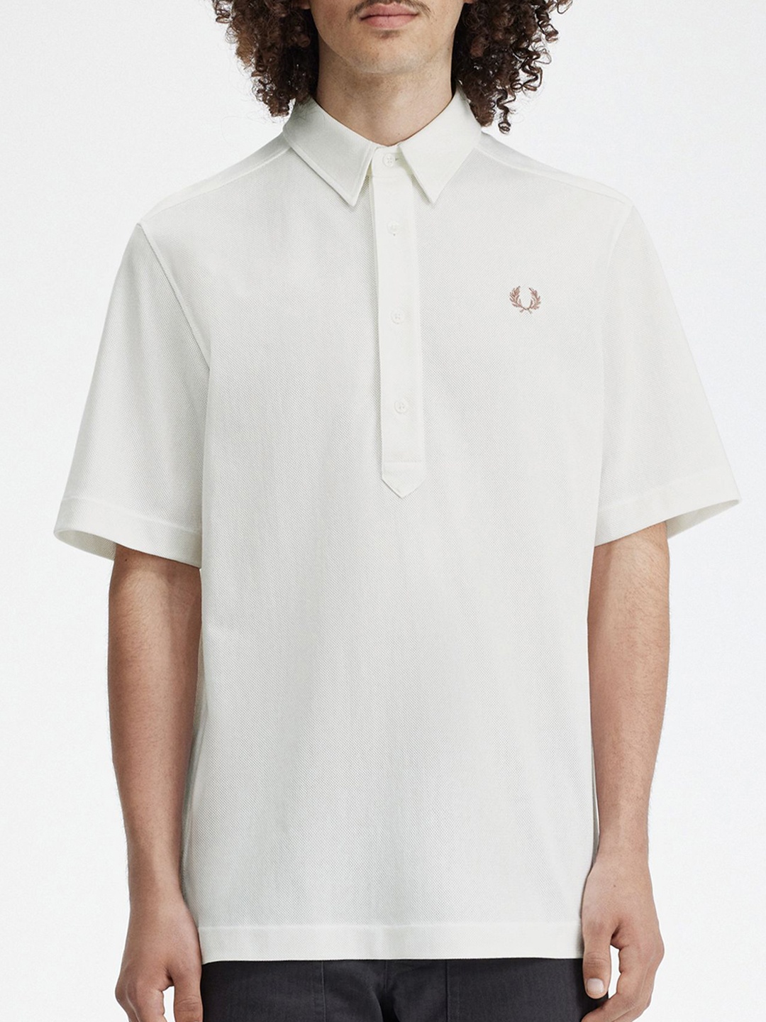 

Fred Perry Men Opaque Casual Shirt, White