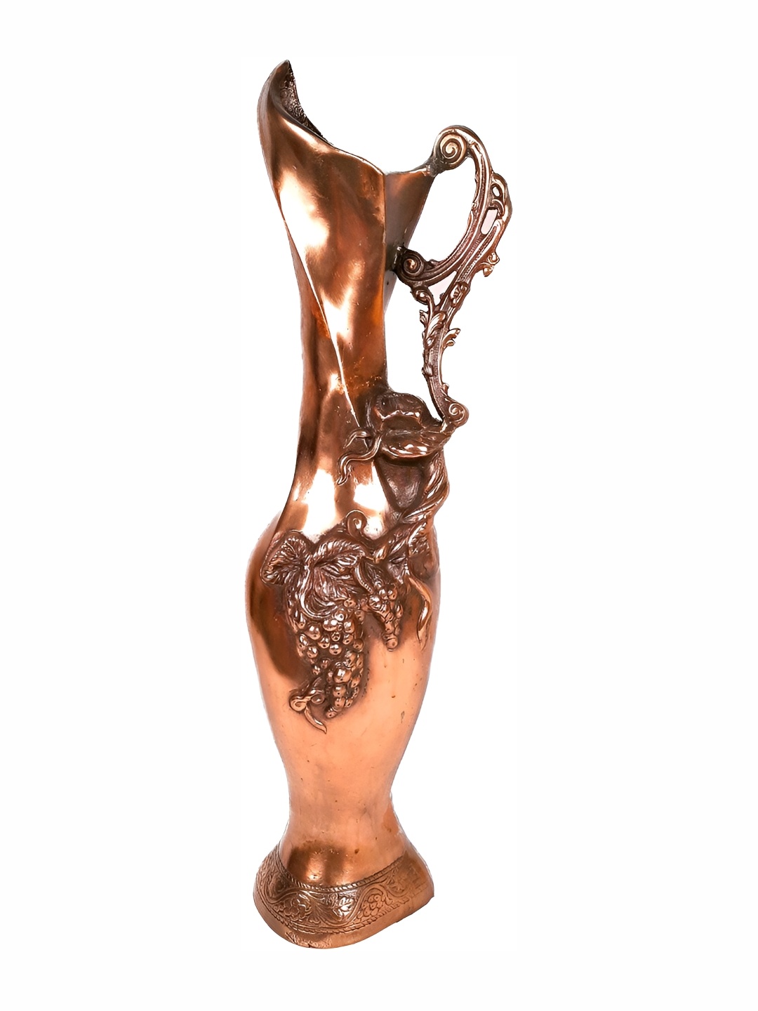

apka mart Copper Toned Textured Metal Flower Vase
