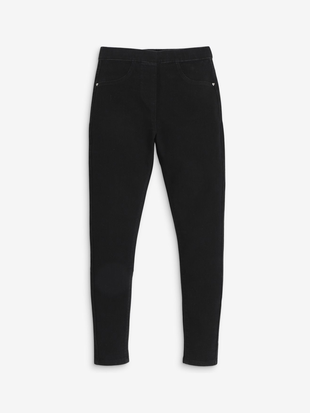 

R&B Girls Regular Fit Mid-Rise Jeans, Black