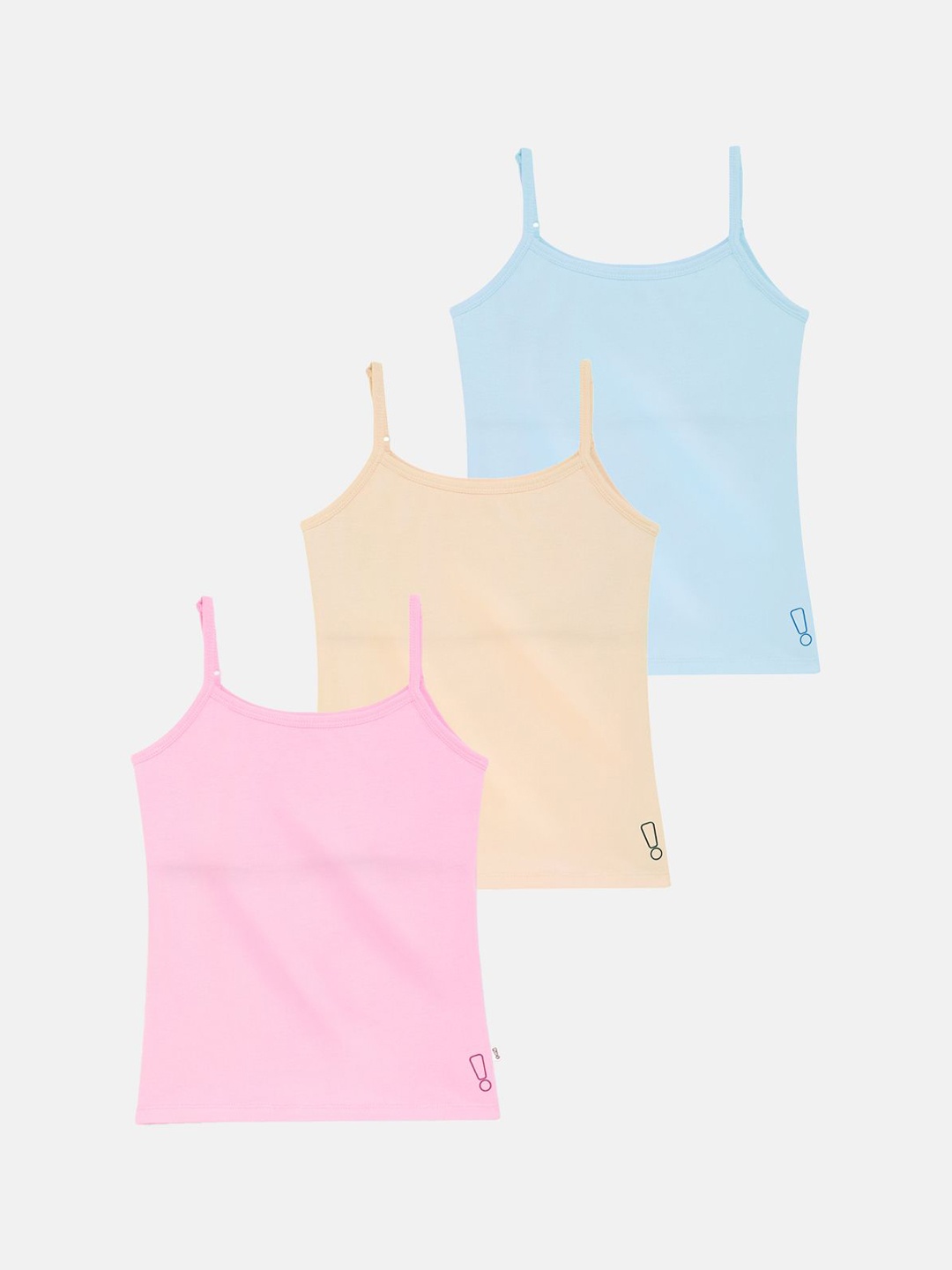

You Got Plan B Girls Pack Of 3 Padded Camisoles, Pink
