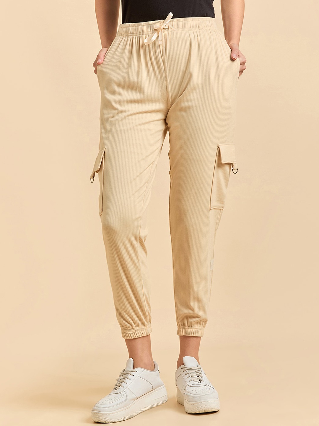 

Sweet Dreams Joggers with Flap Pockets, Beige