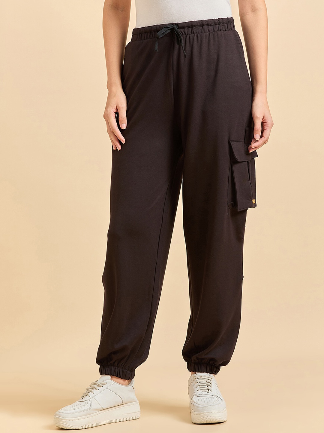 

Sweet Dreams Women Joggers with Flap Pockets, Black