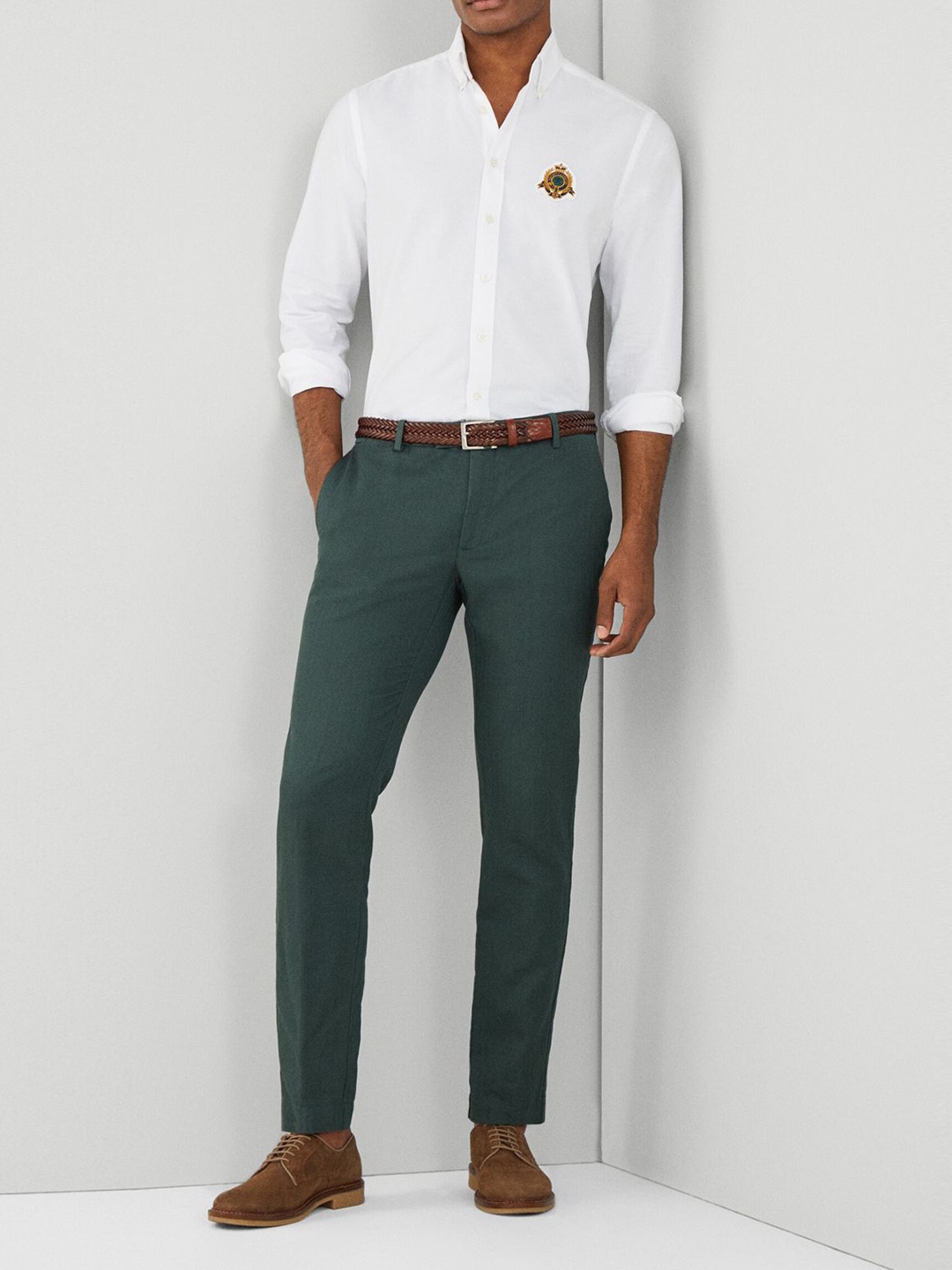 

HACKETT LONDON Button-Down Collar Cotton Formal Shirt, White