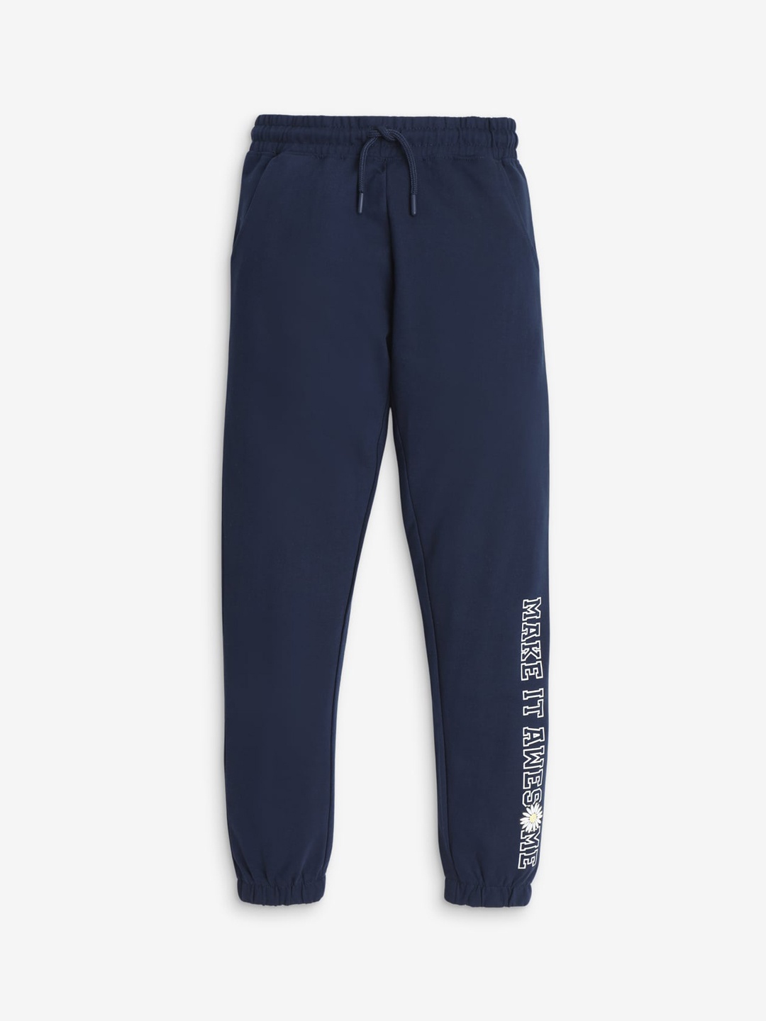 

R&B Girls Mid-Rise Joggers Trousers, Blue