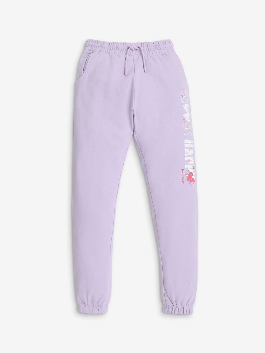 

R&B Girls Embroidered Joggers Trousers, Purple