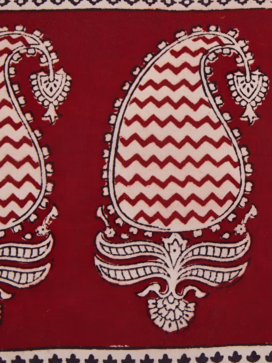 

Fabindia Red & Beige Ethnic Motifs Cotton Rectangle Cushion Covers