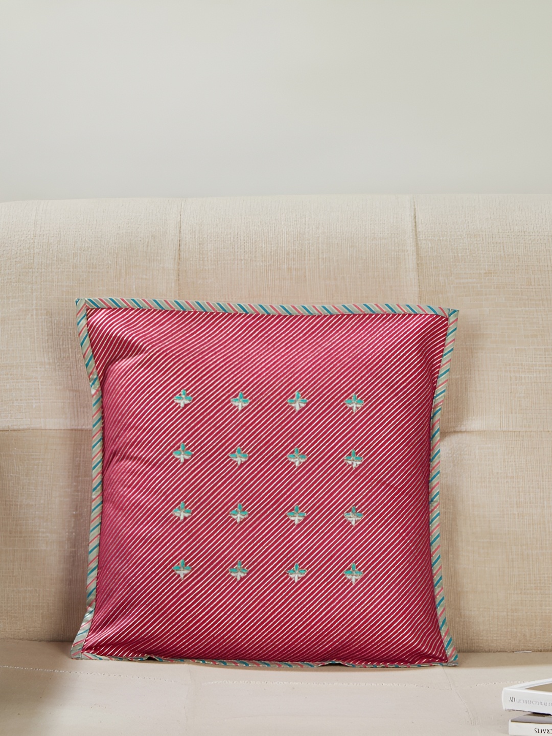 

Fabindia Purple & Blue Floral Square Cushion Covers