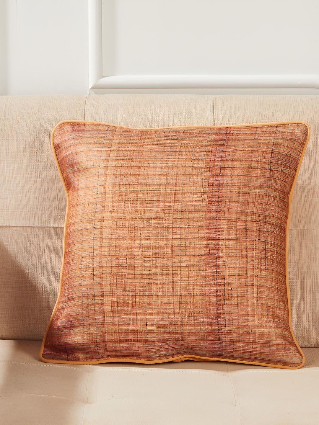

Fabindia Yellow & Blue Geometric Square Cushion Covers
