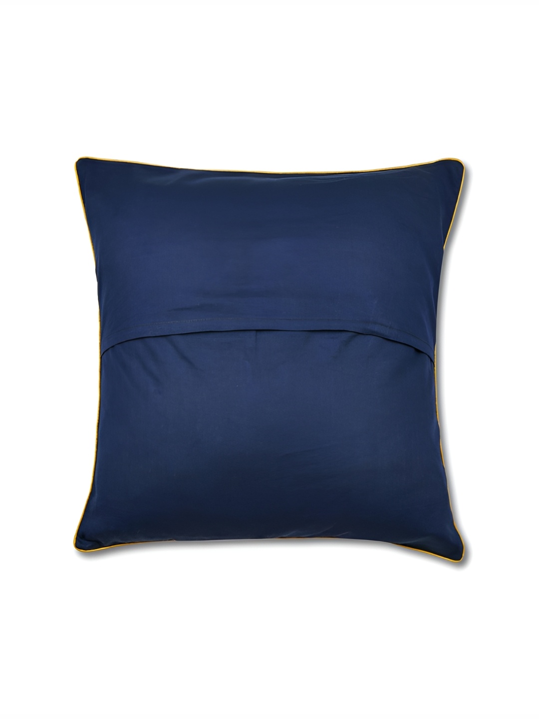 

Fabindia Blue & Gold-Toned Floral Cotton Silk Square Cushion Covers