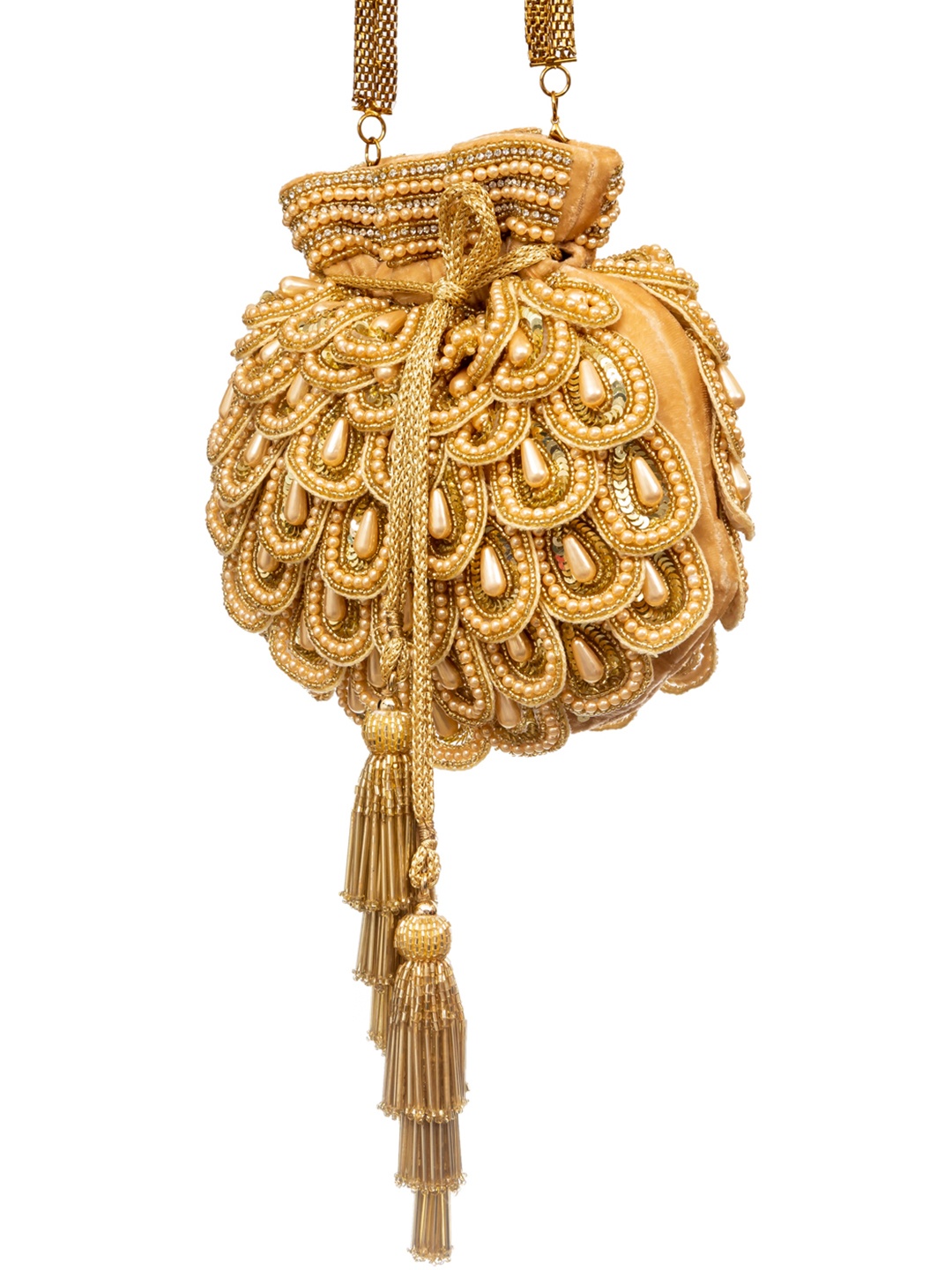 

SG by Sonia Gulrajani Embellished Potli, Gold