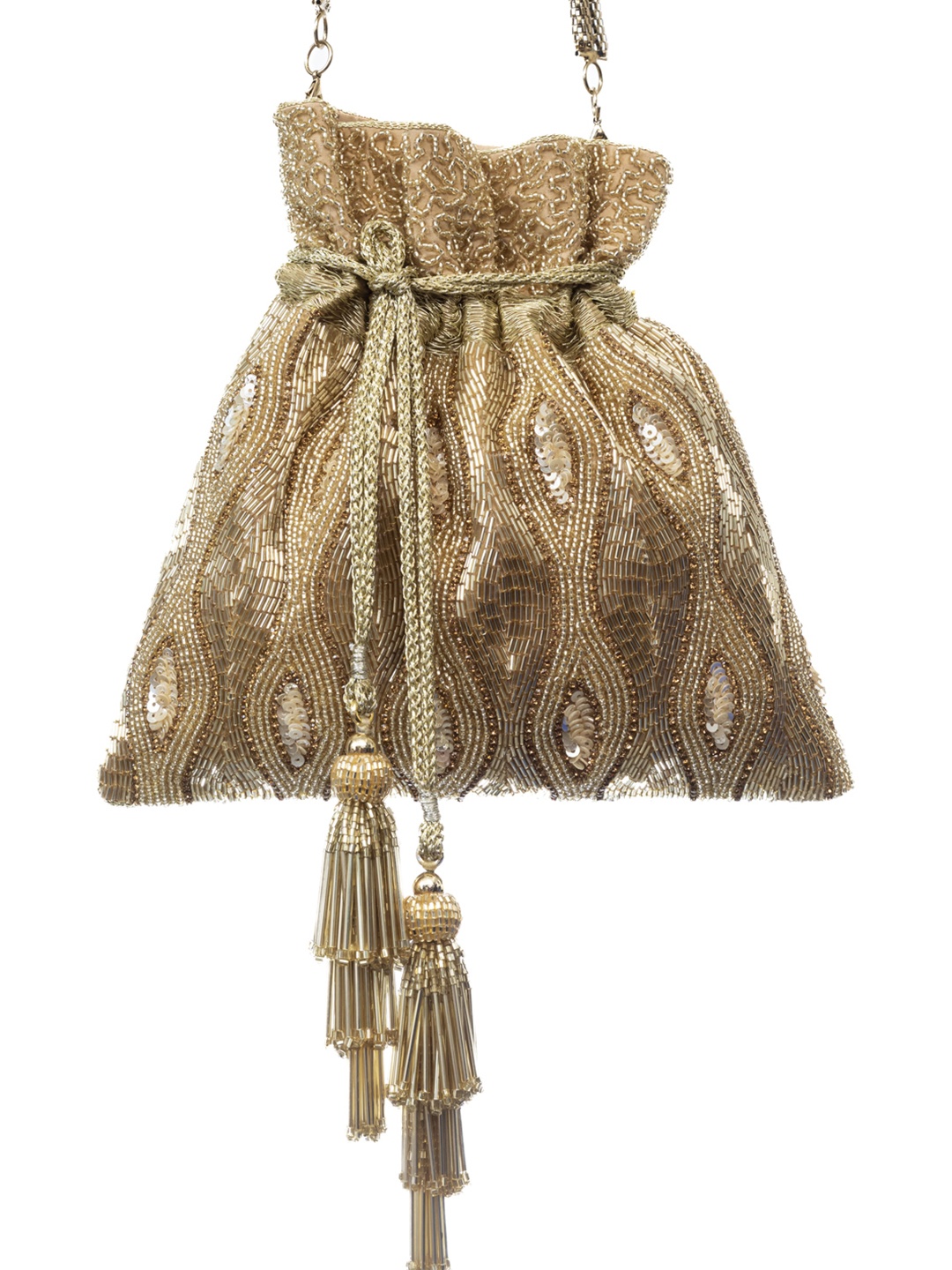 

SG by Sonia Gulrajani Embellished Potli, Gold