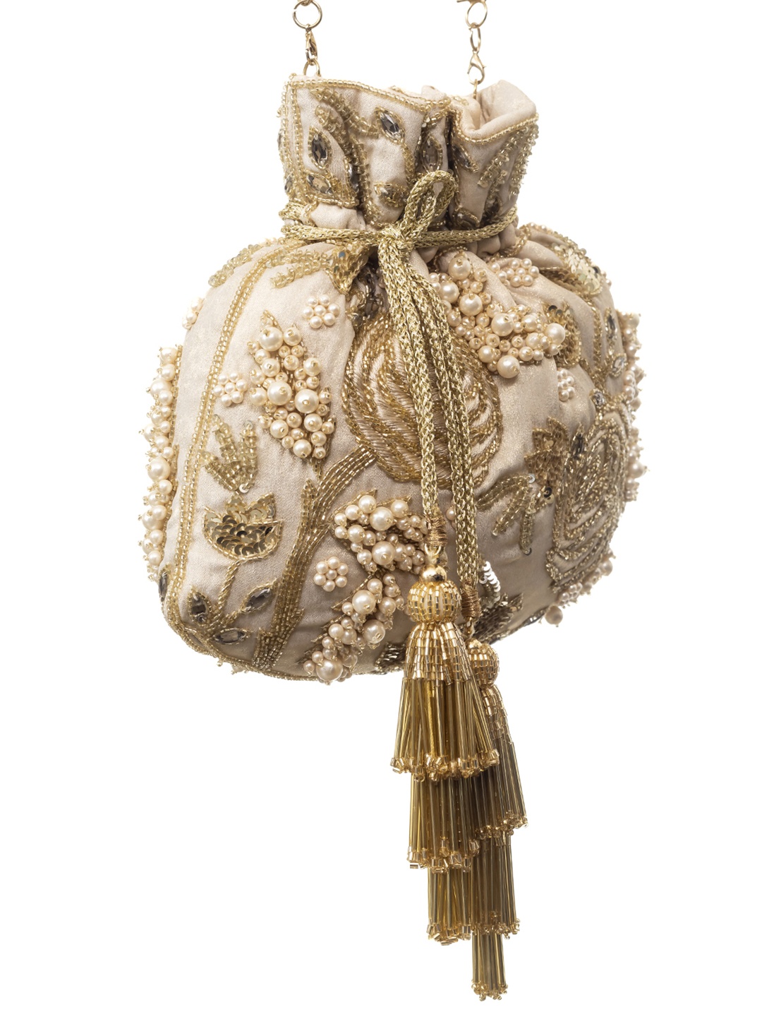 

SG by Sonia Gulrajani Embellished Potli, Gold