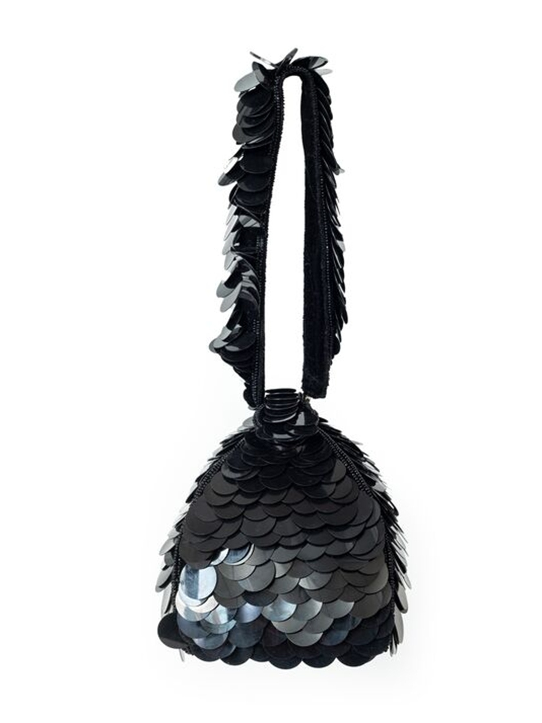 

SG by Sonia Gulrajani Textured Oversized Bucket Sling Bag with Fringed, Black