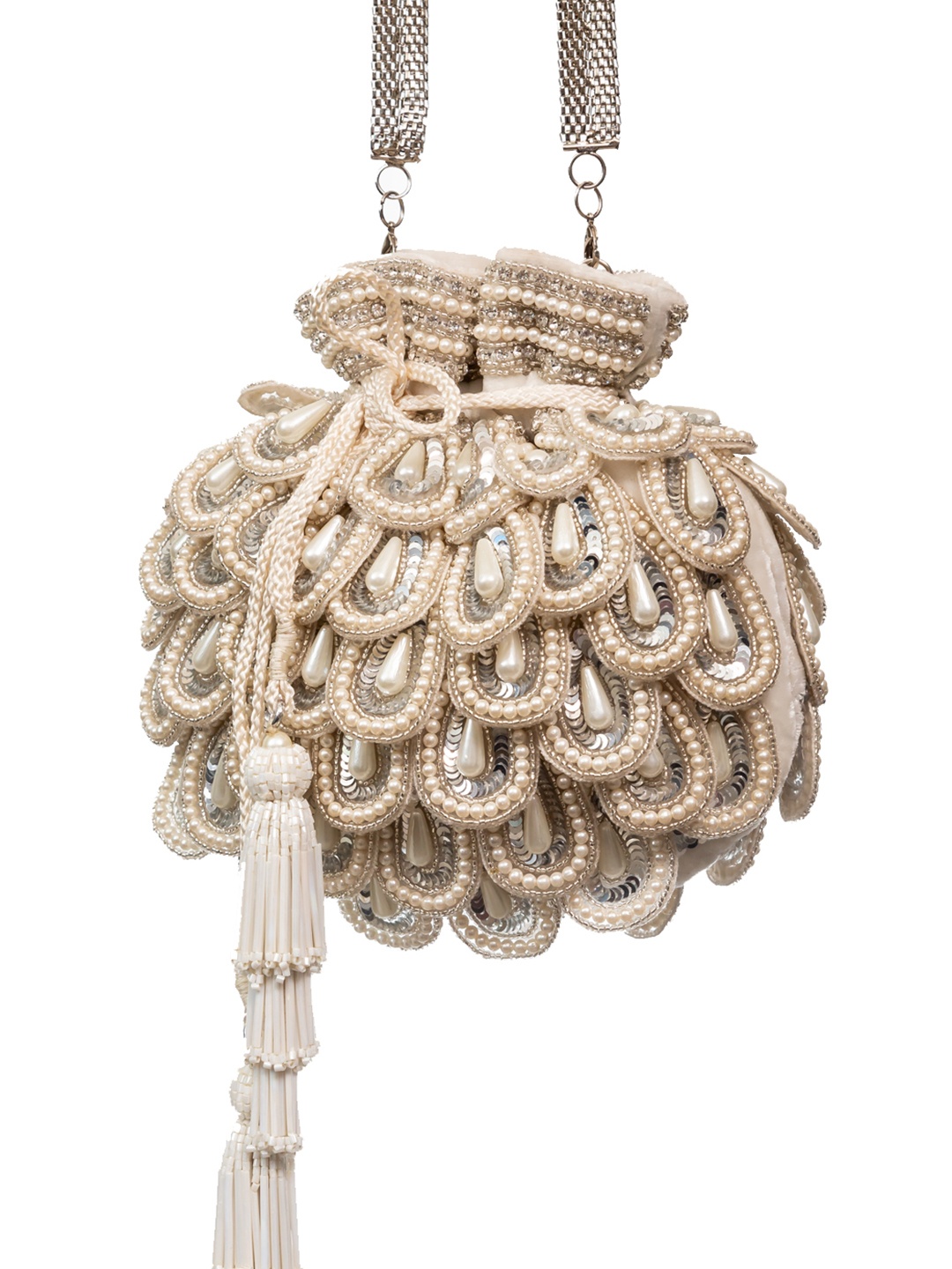 

SG by Sonia Gulrajani Embellished Potli, Beige