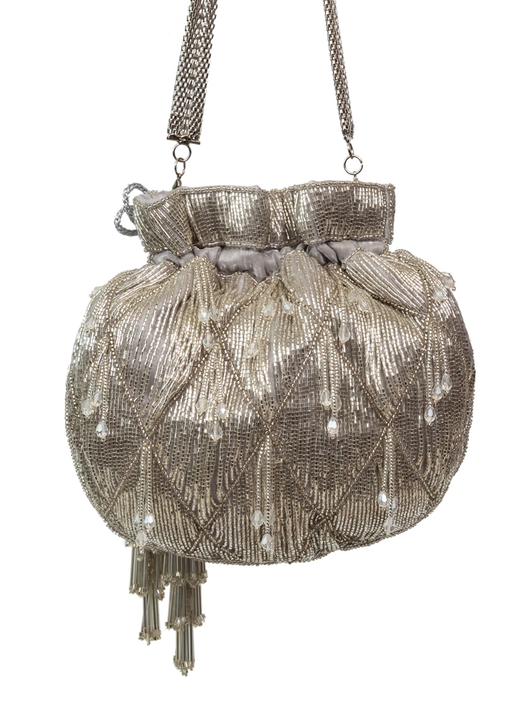 

SG by Sonia Gulrajani Embellished Potli Clutch, Silver