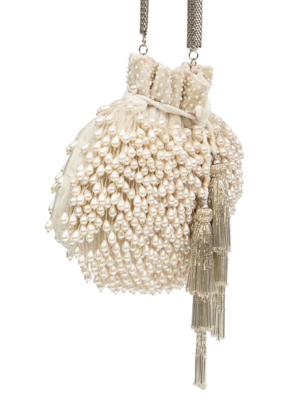 

SG by Sonia Gulrajani Embellished Potli Clutch, White