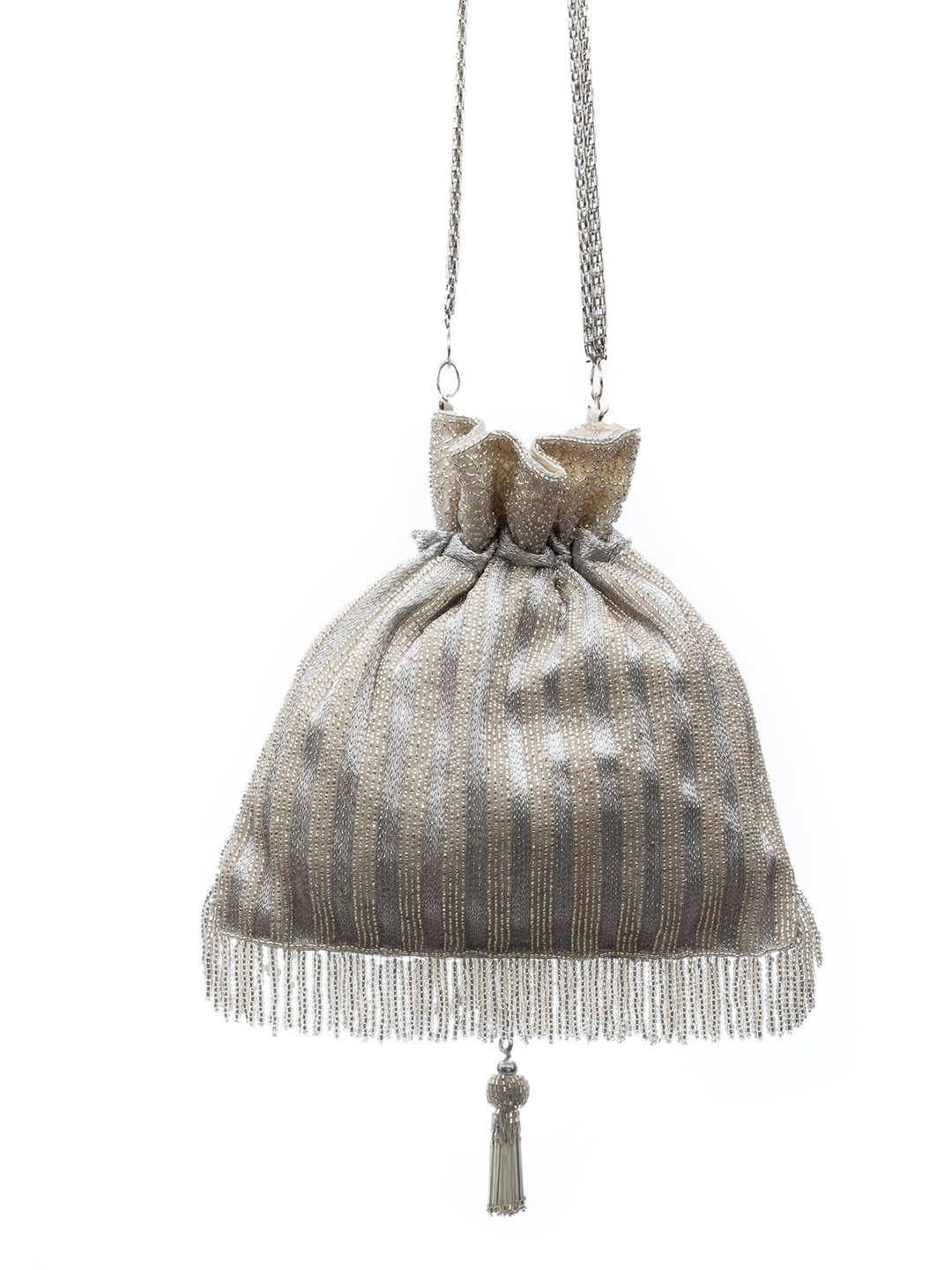 

SG by Sonia Gulrajani Embellished Potli, Silver