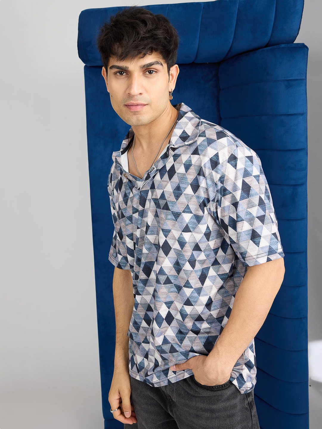 

FREAKINS Men Abstract Printed Polo Collar T-shirt, Multi