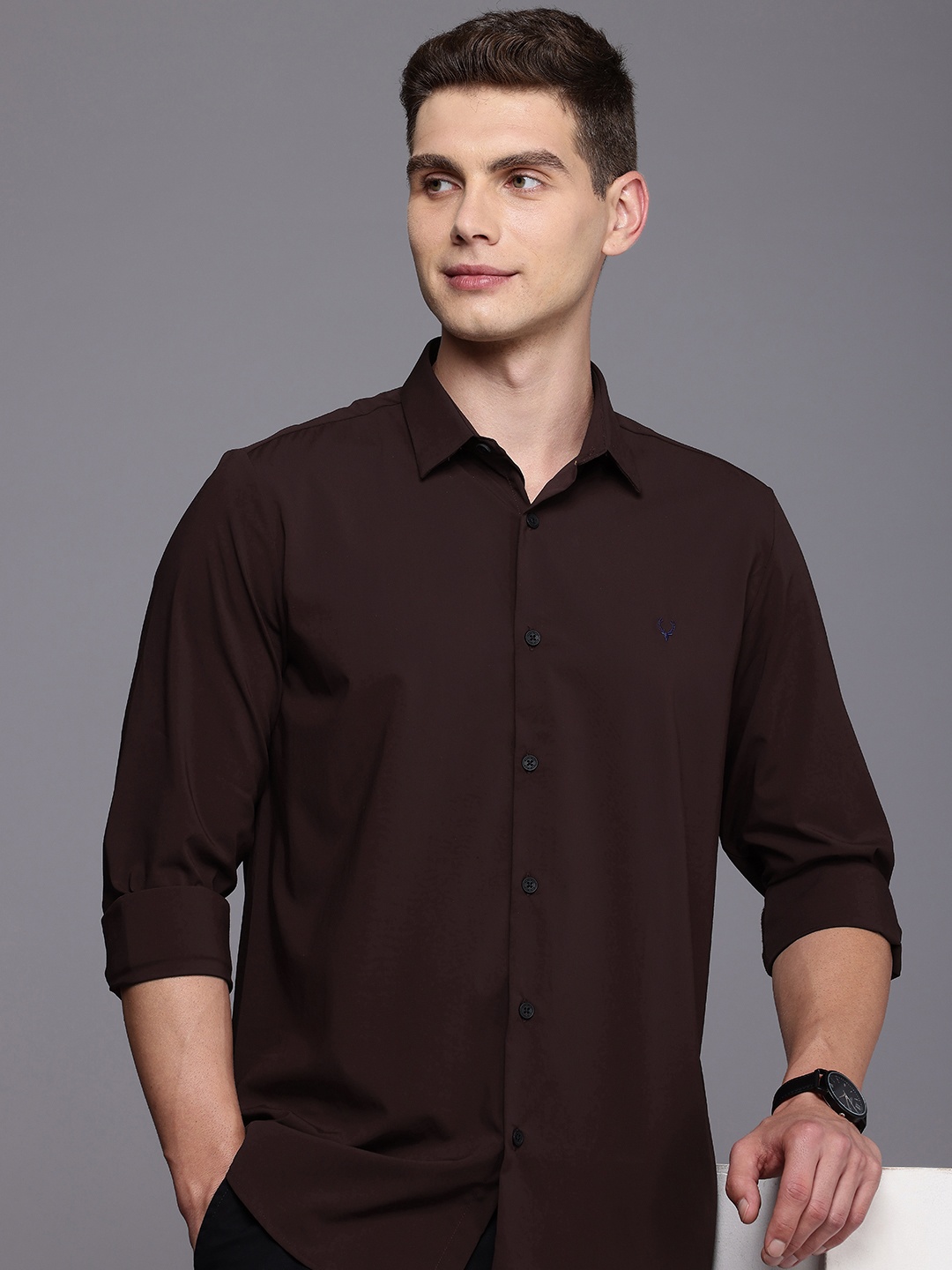 

Allen Solly Comfy Slim Fit Casual Shirt, Burgundy