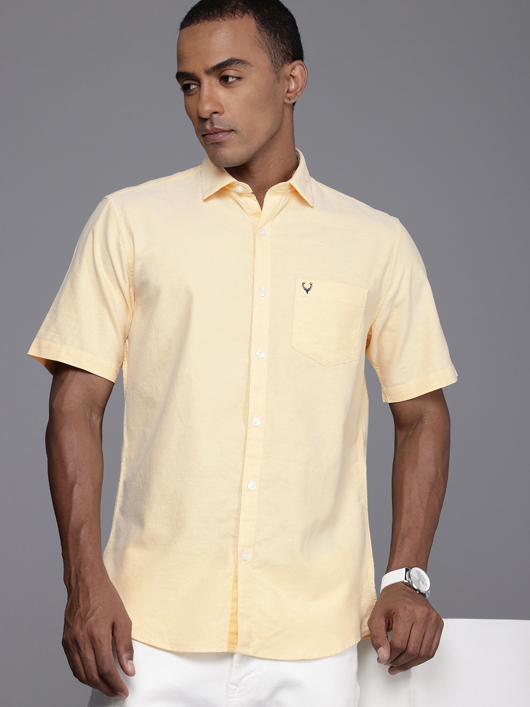 

Allen Solly Pure Cotton Sport Fit Opaque Casual Shirt, Yellow