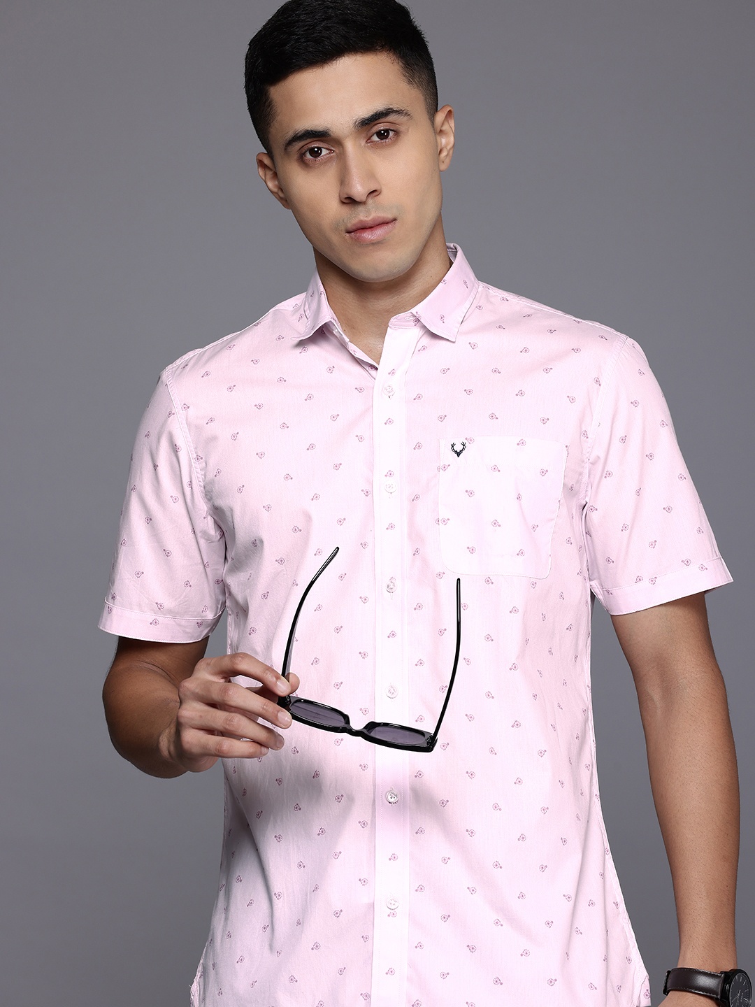

Allen Solly Ditsy Print Pure Cotton Shirt, Pink