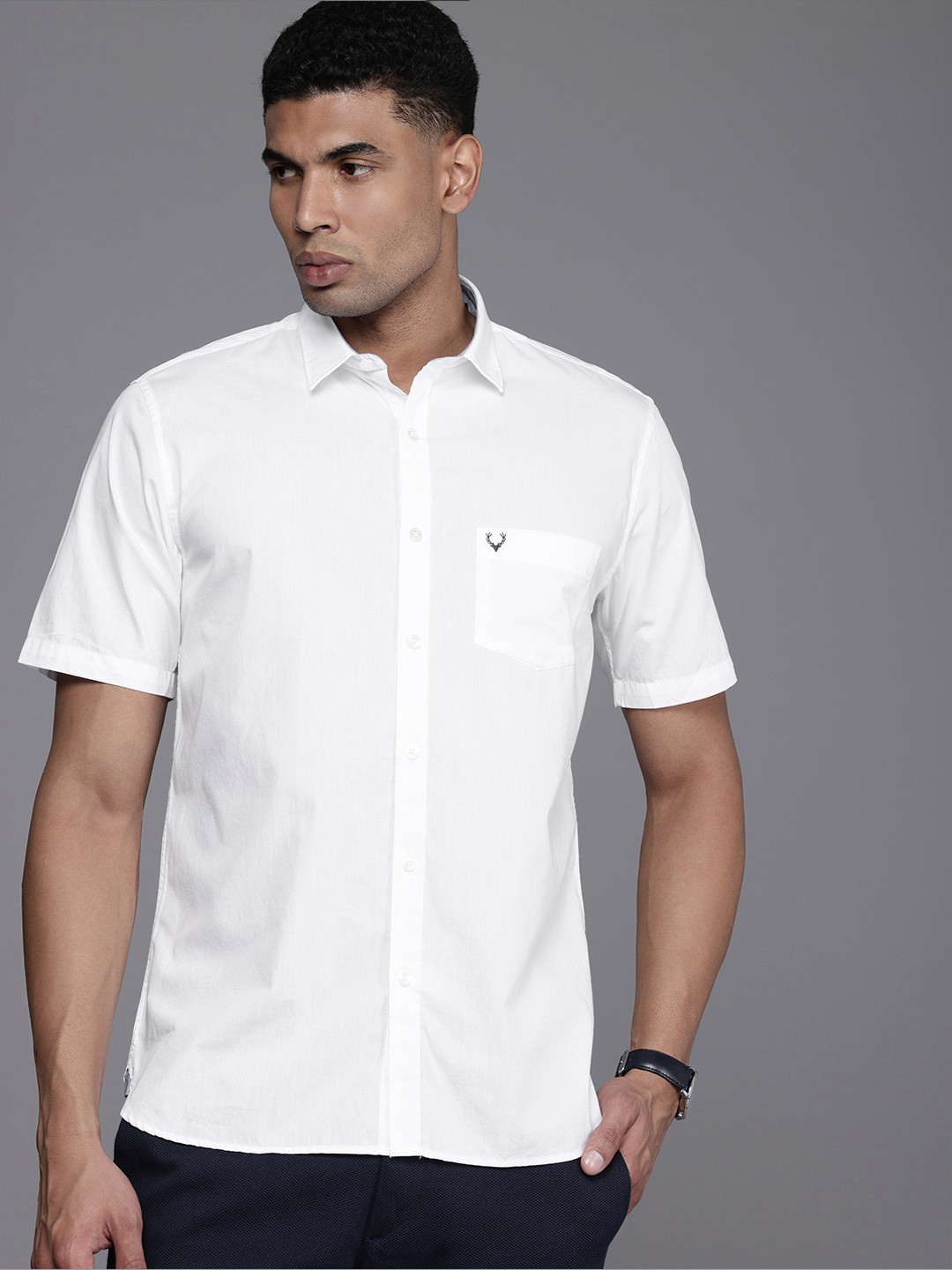 

Allen Solly Pure Cotton Sport Opaque Casual Shirt, White